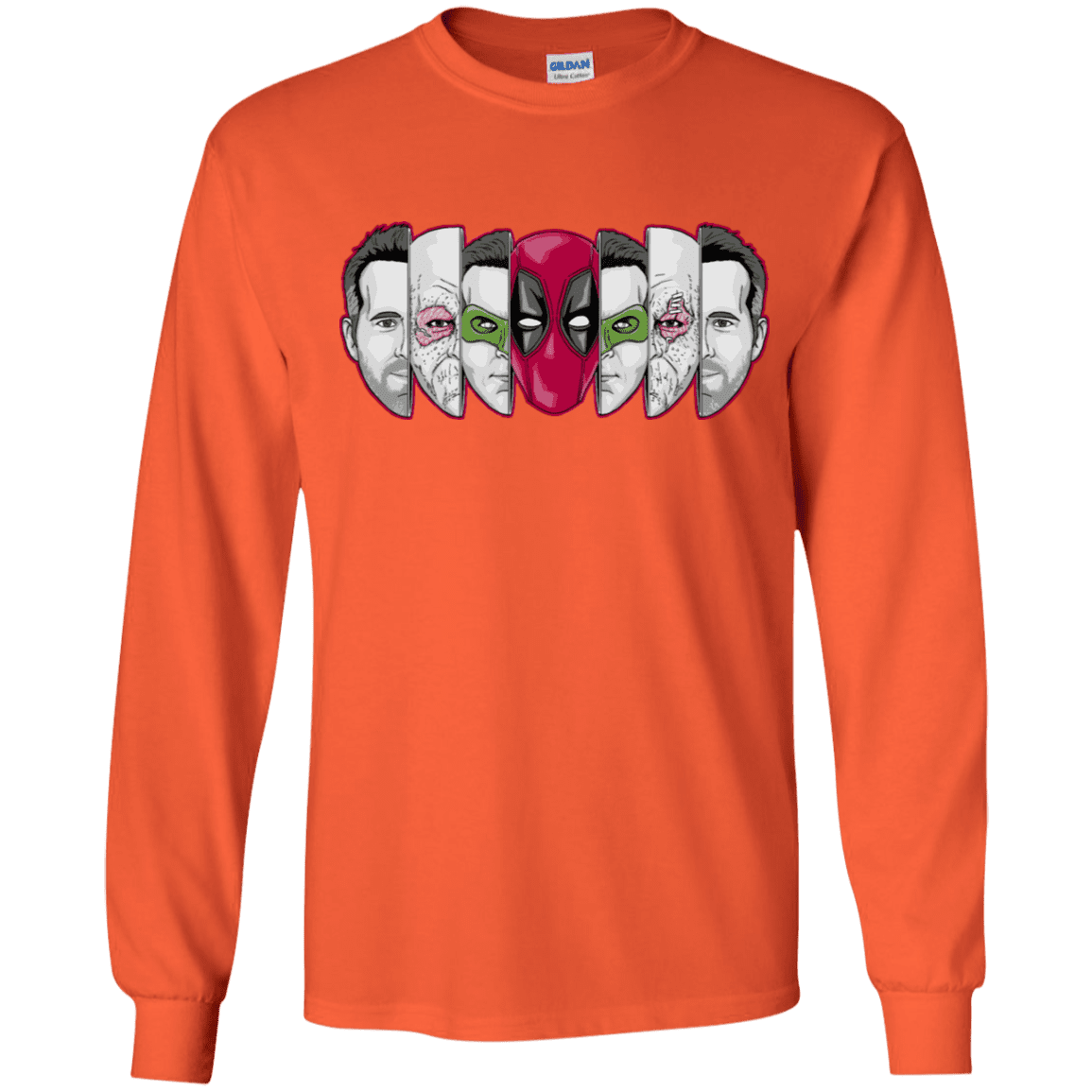 T-Shirts Orange / YS Mercenary Faces Youth Long Sleeve T-Shirt