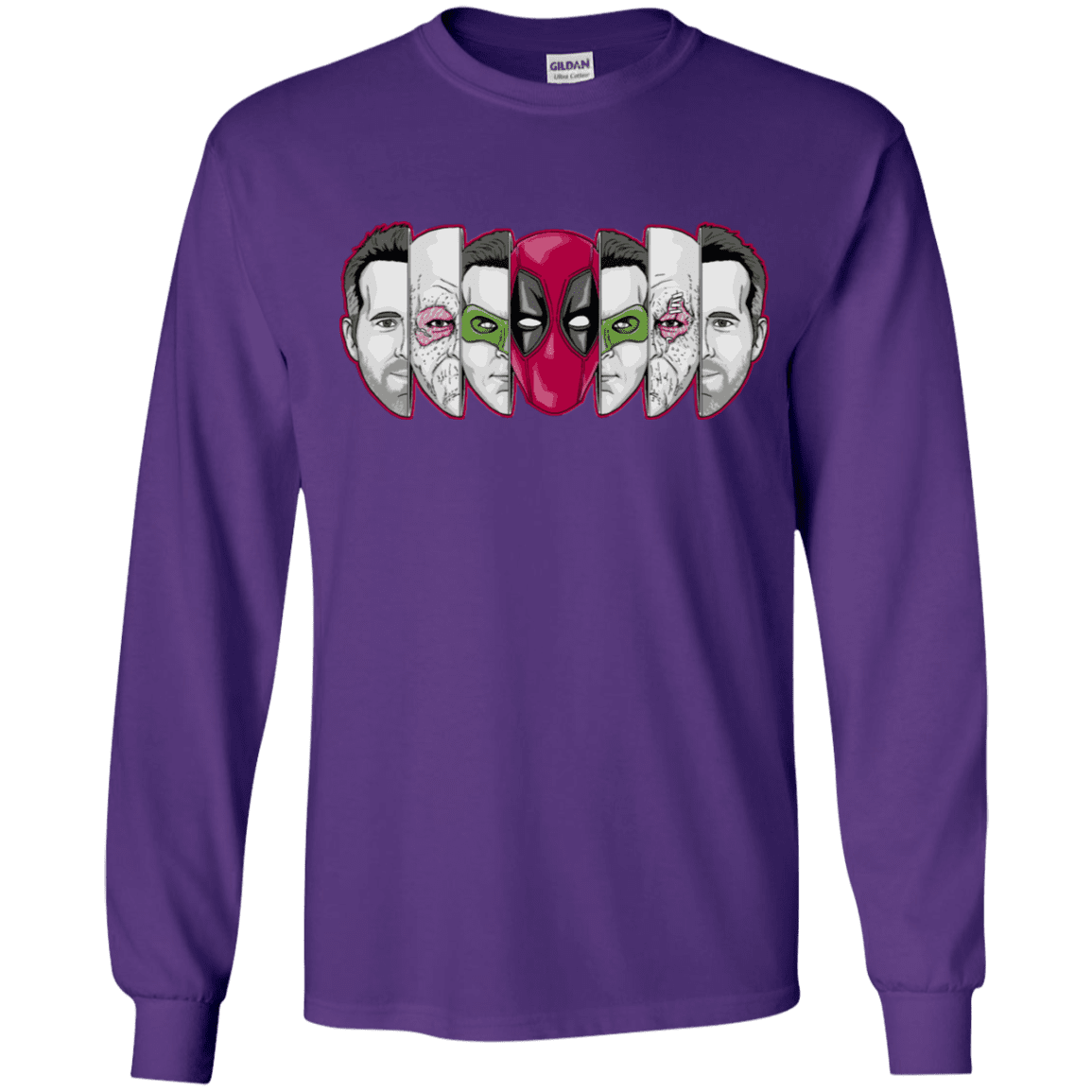 T-Shirts Purple / YS Mercenary Faces Youth Long Sleeve T-Shirt