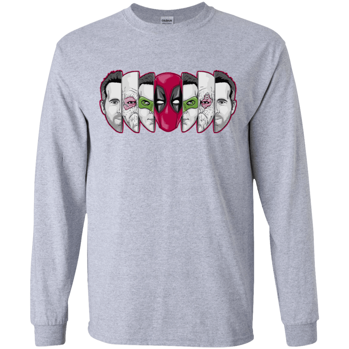 T-Shirts Sport Grey / YS Mercenary Faces Youth Long Sleeve T-Shirt