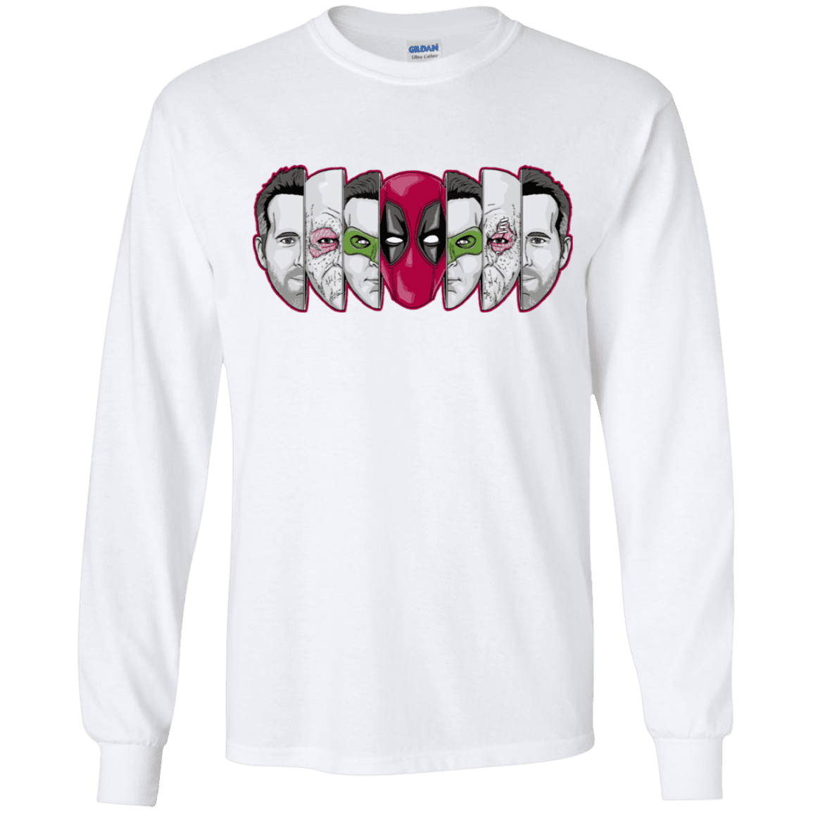 T-Shirts White / YS Mercenary Faces Youth Long Sleeve T-Shirt