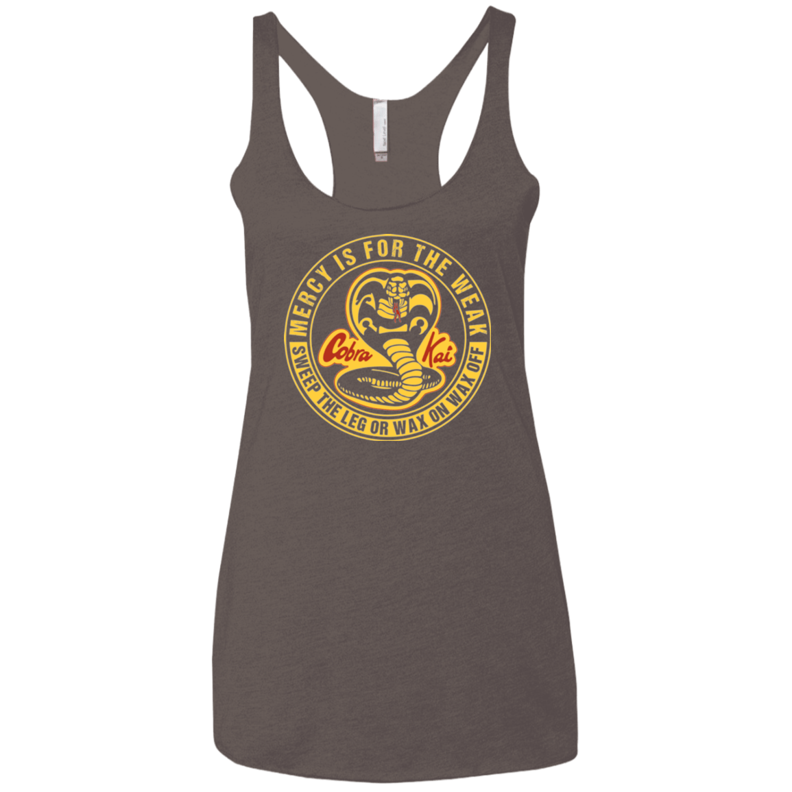 T-Shirts Macchiato / X-Small Mercy Is For The Weak Women's Triblend Racerback Tank