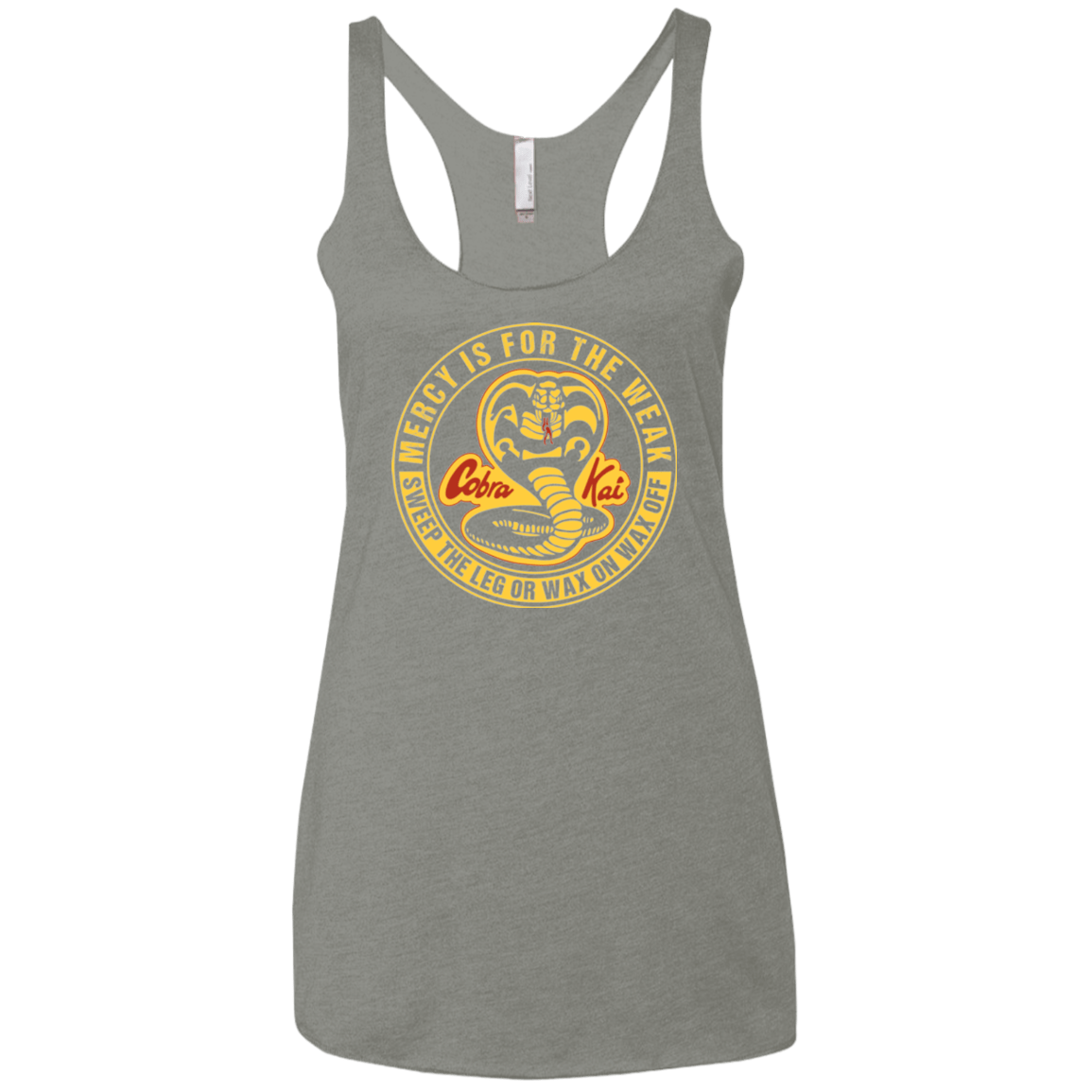 T-Shirts Venetian Grey / X-Small Mercy Is For The Weak Women's Triblend Racerback Tank
