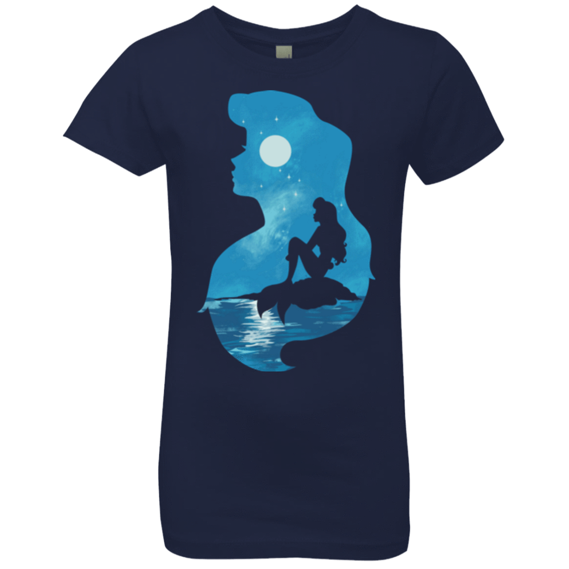 T-Shirts Midnight Navy / YXS Mermaid Portrait Girls Premium T-Shirt