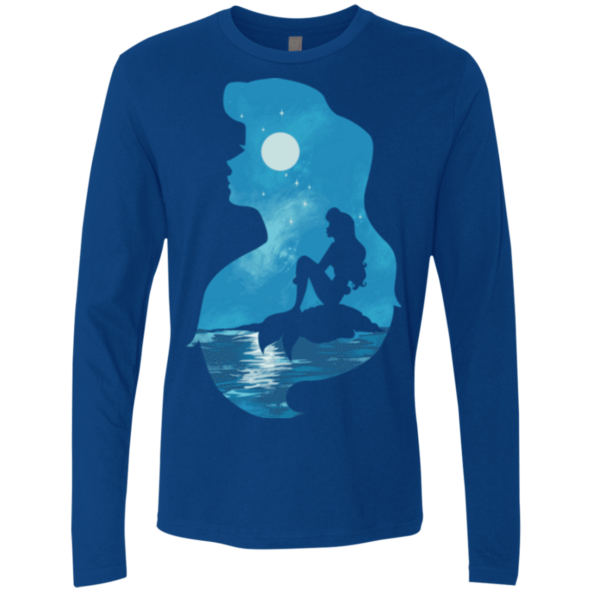 T-Shirts Royal / S Mermaid Portrait Men's Premium Long Sleeve
