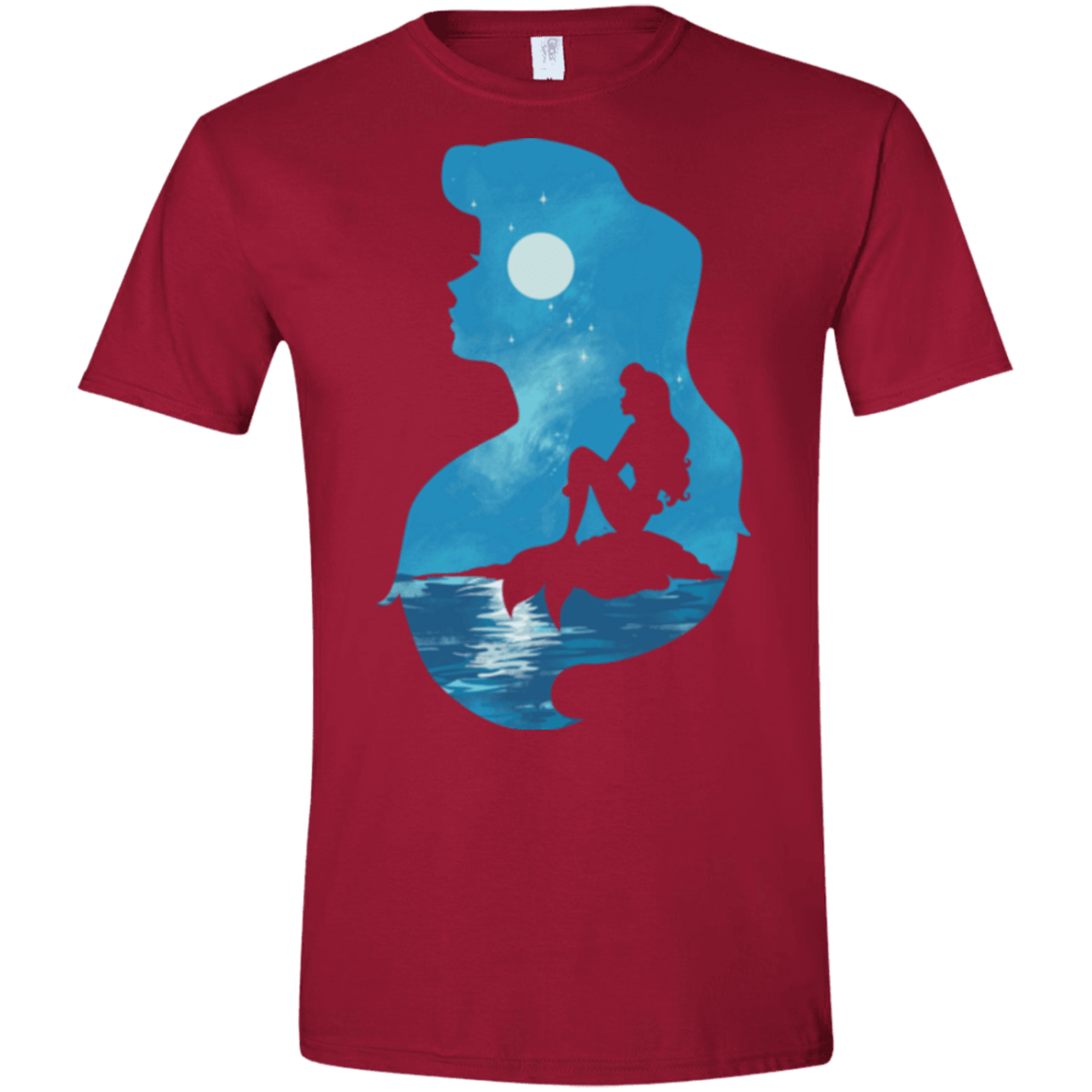 T-Shirts Cardinal Red / S Mermaid Portrait Men's Semi-Fitted Softstyle