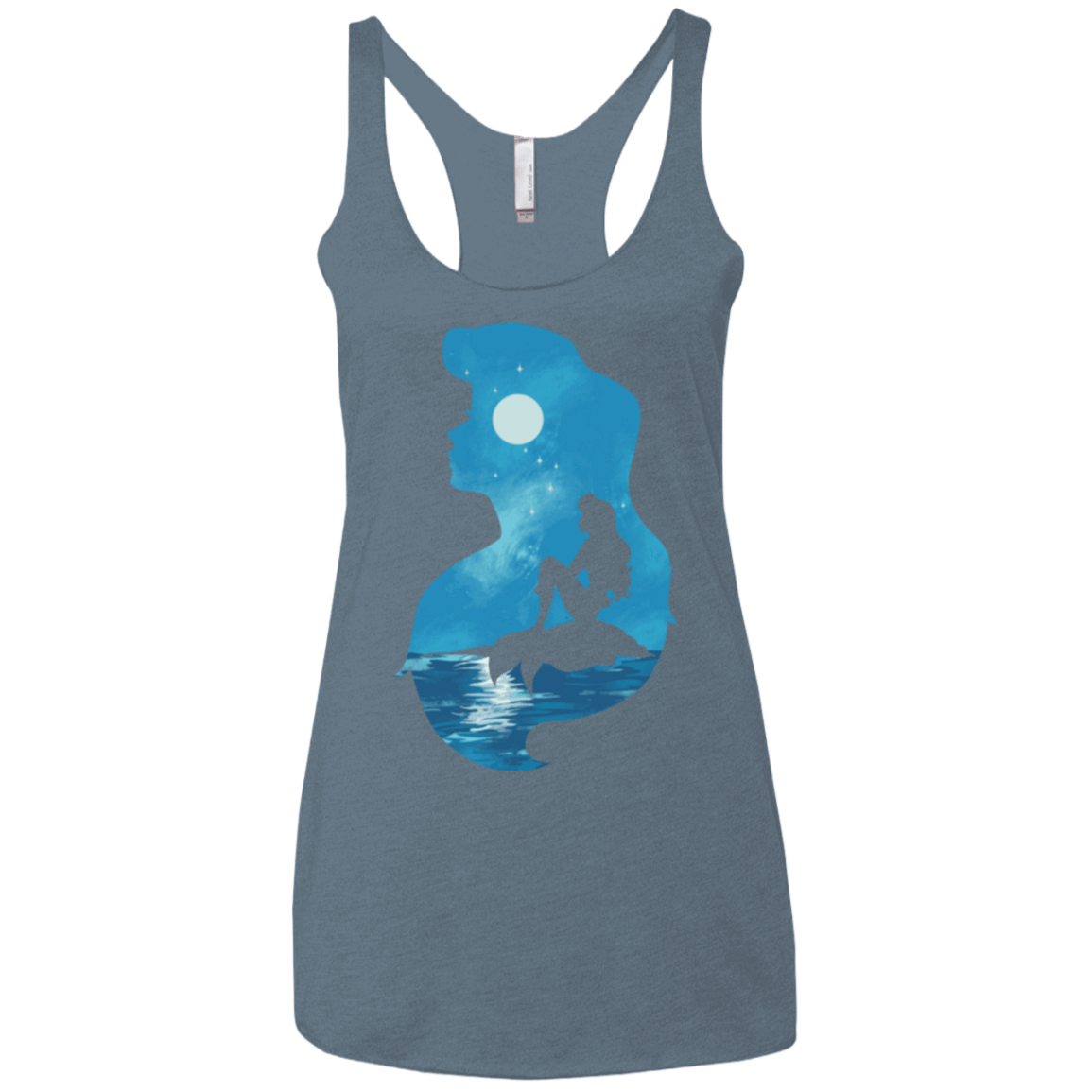 T-Shirts Indigo / X-Small Mermaid Portrait Women's Triblend Racerback Tank