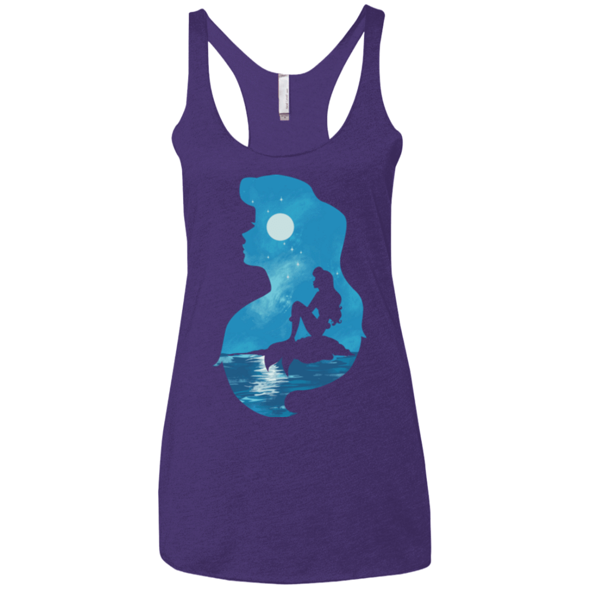 T-Shirts Purple Rush / X-Small Mermaid Portrait Women's Triblend Racerback Tank