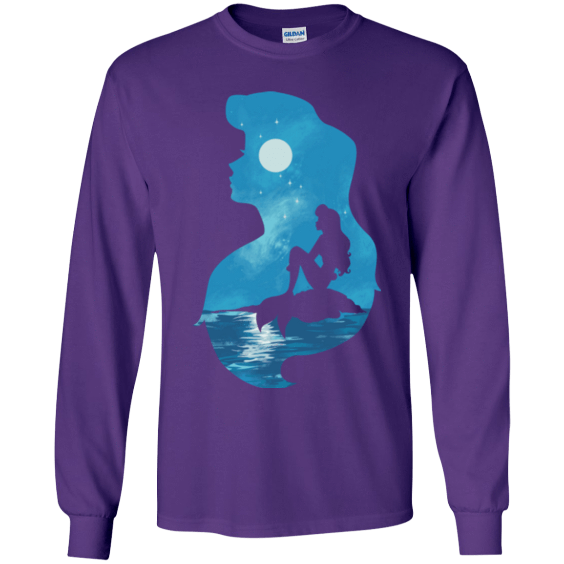 T-Shirts Purple / YS Mermaid Portrait Youth Long Sleeve T-Shirt