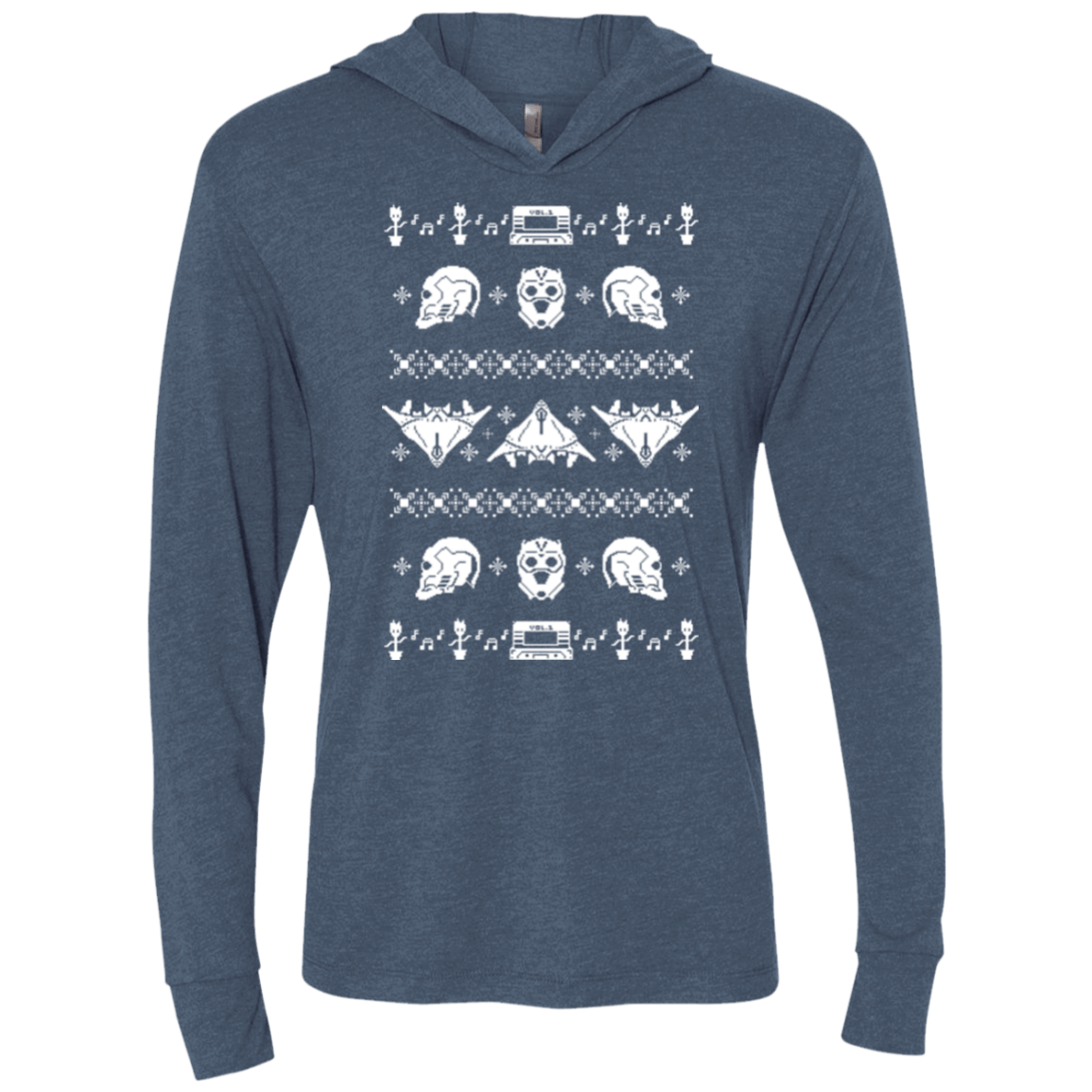 T-Shirts Indigo / X-Small Merry Christmas A-Holes 2 Triblend Long Sleeve Hoodie Tee