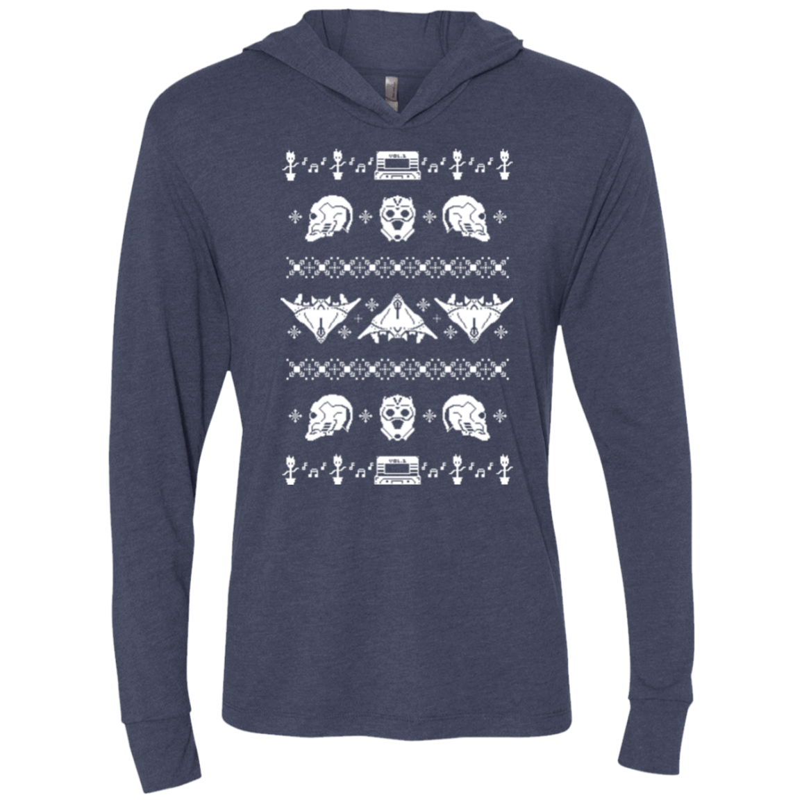 T-Shirts Vintage Navy / X-Small Merry Christmas A-Holes 2 Triblend Long Sleeve Hoodie Tee