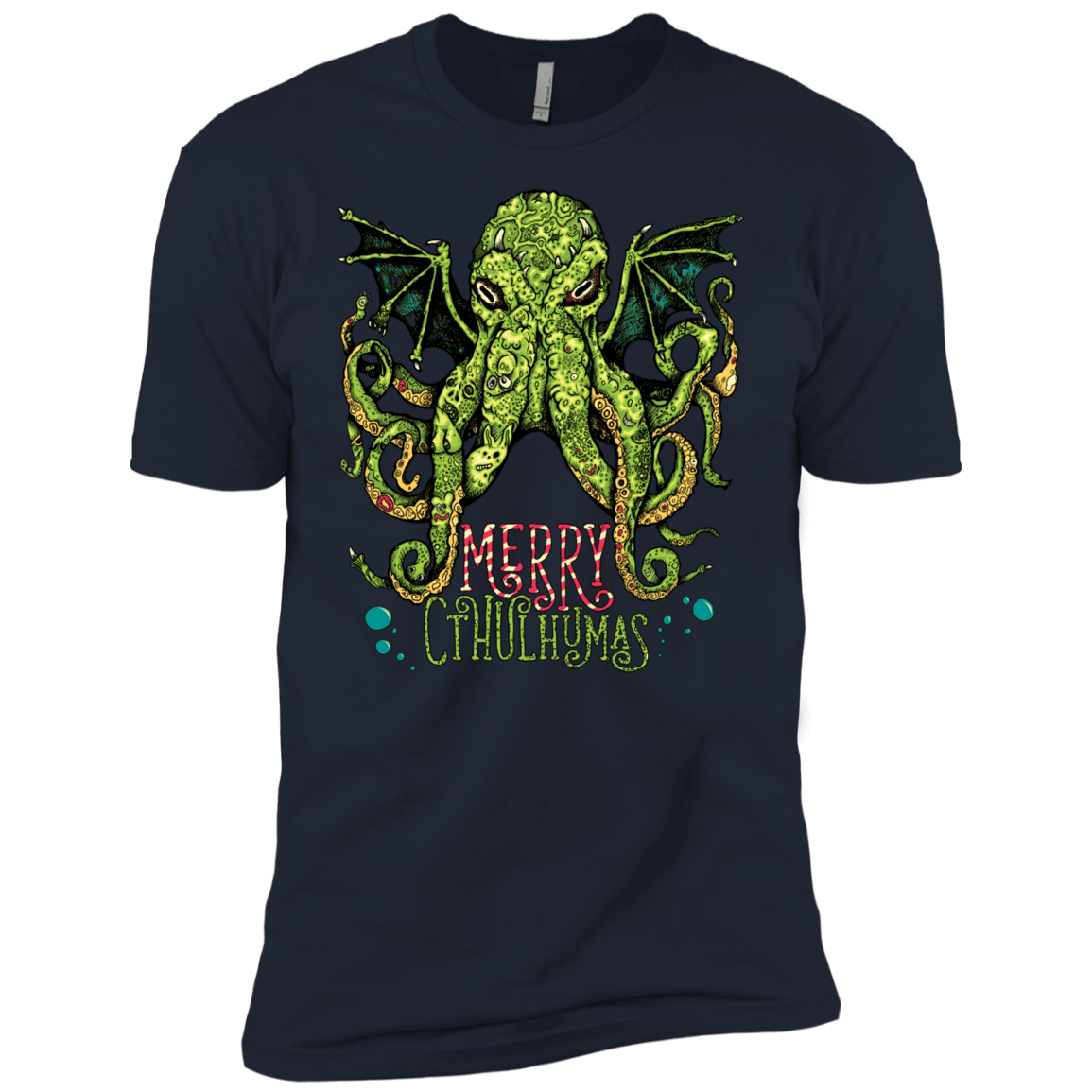 T-Shirts Midnight Navy / YXS Merry Cthulhumas Boys Premium T-Shirt