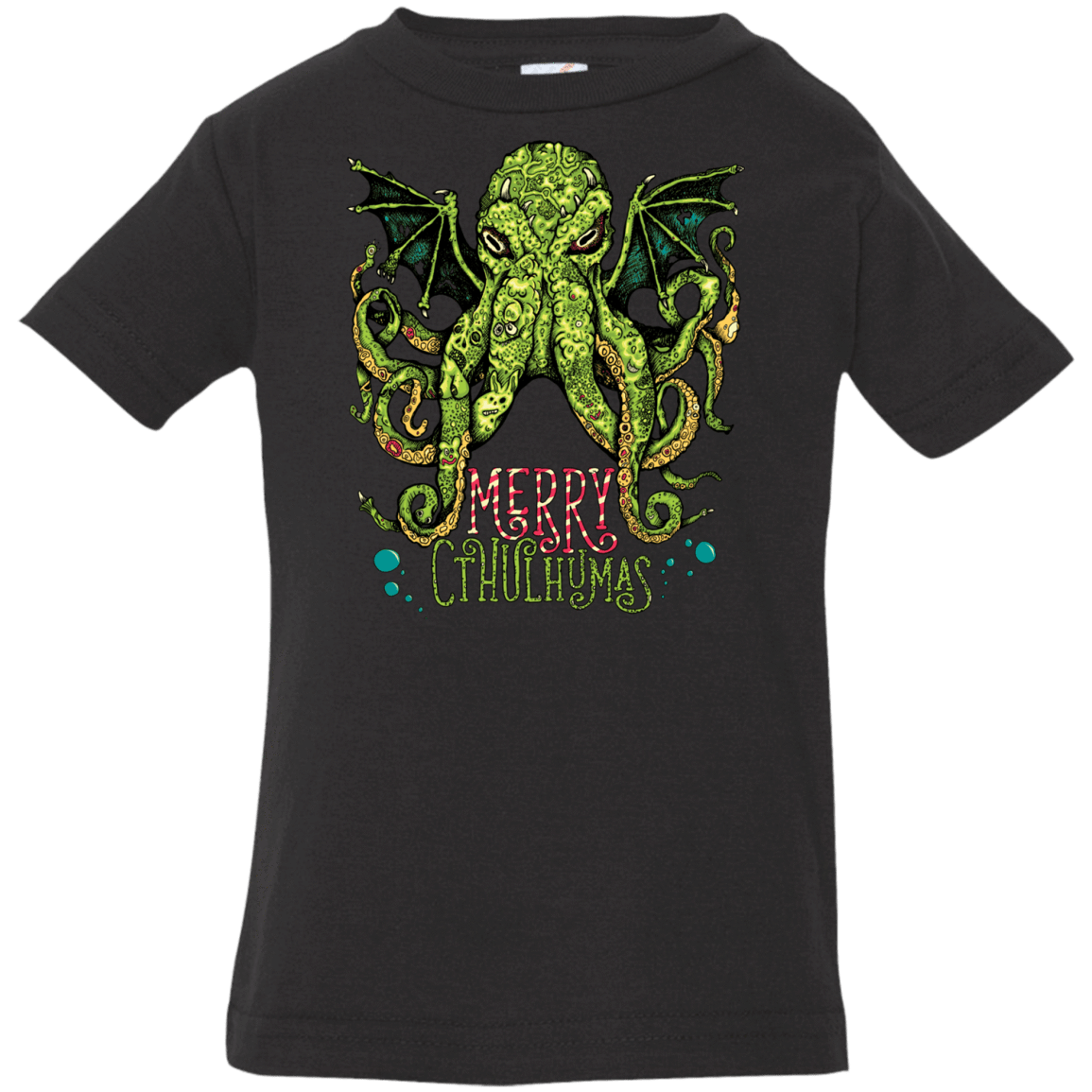 T-Shirts Black / 6 Months Merry Cthulhumas Infant PremiumT-Shirt