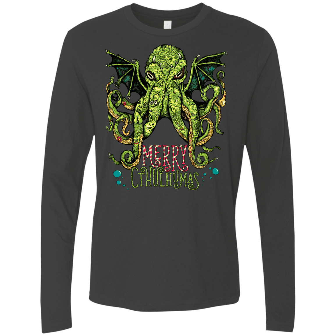 T-Shirts Heavy Metal / Small Merry Cthulhumas Men's Premium Long Sleeve