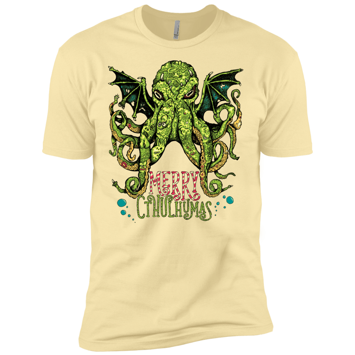 T-Shirts Banana Cream / X-Small Merry Cthulhumas Men's Premium T-Shirt