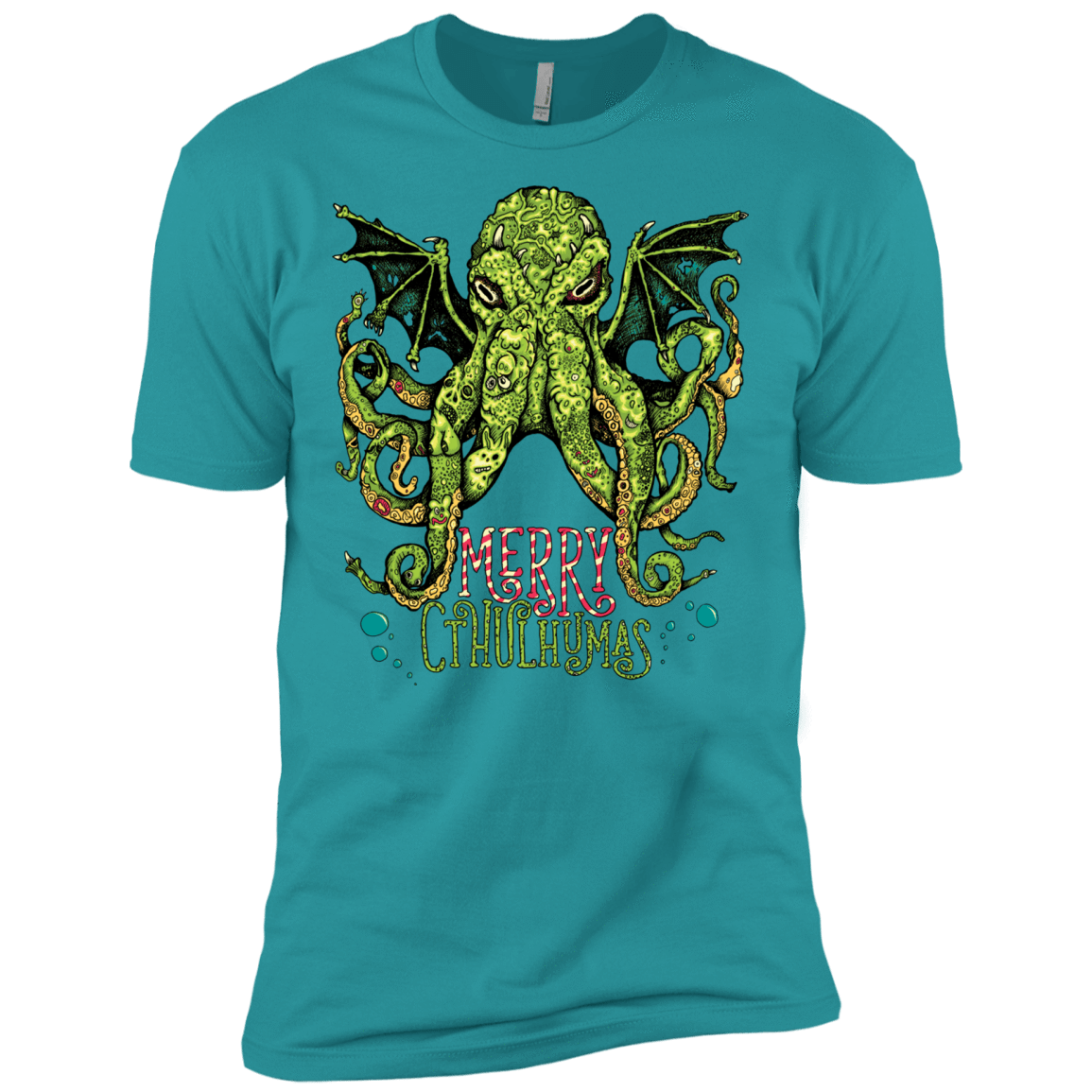 T-Shirts Tahiti Blue / X-Small Merry Cthulhumas Men's Premium T-Shirt