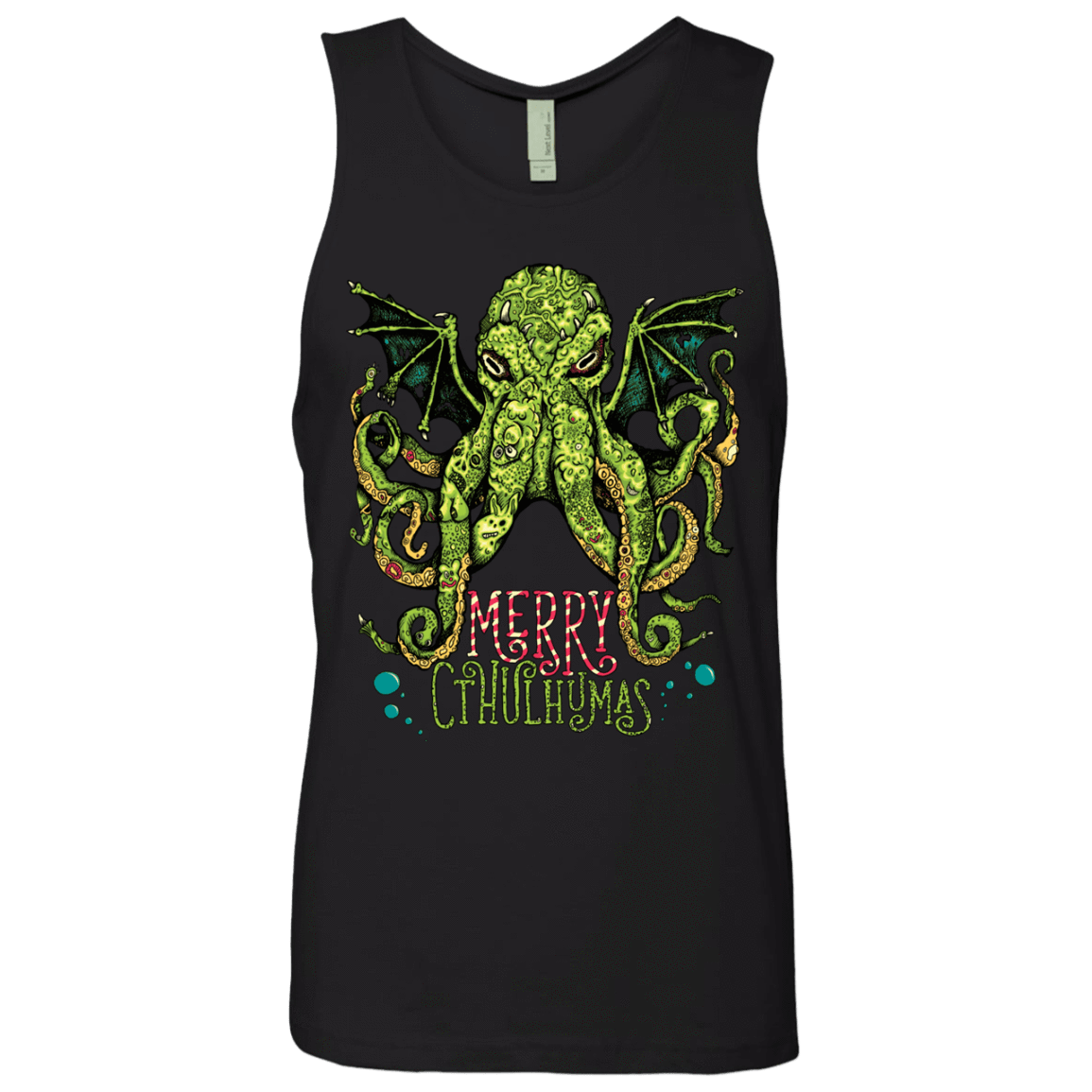 T-Shirts Black / Small Merry Cthulhumas Men's Premium Tank Top