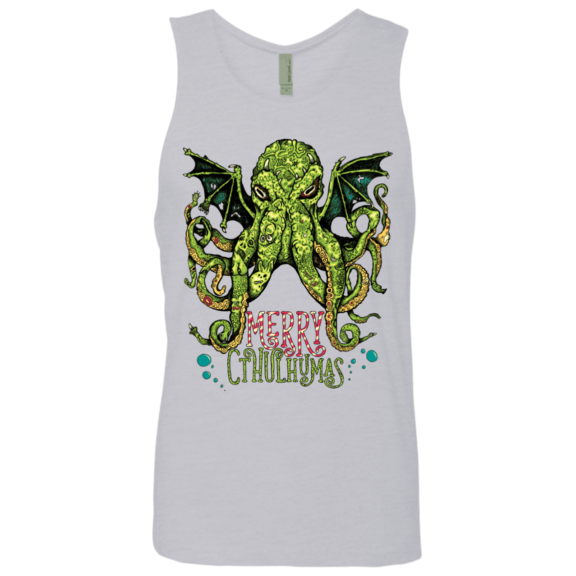 T-Shirts Heather Grey / Small Merry Cthulhumas Men's Premium Tank Top