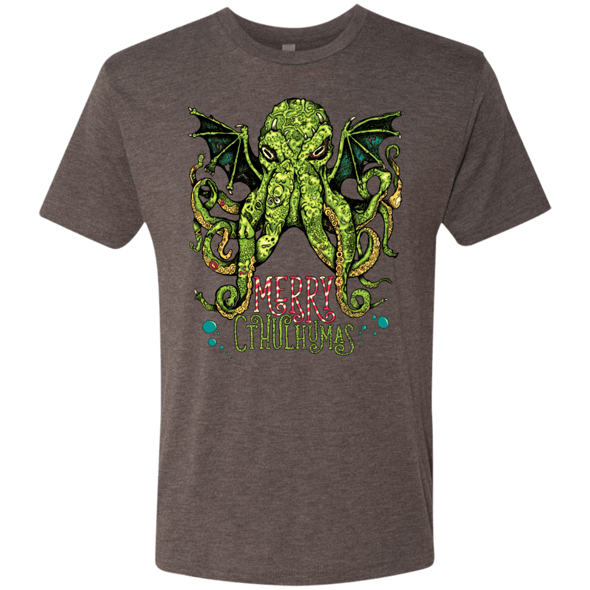 T-Shirts Macchiato / Small Merry Cthulhumas Men's Triblend T-Shirt