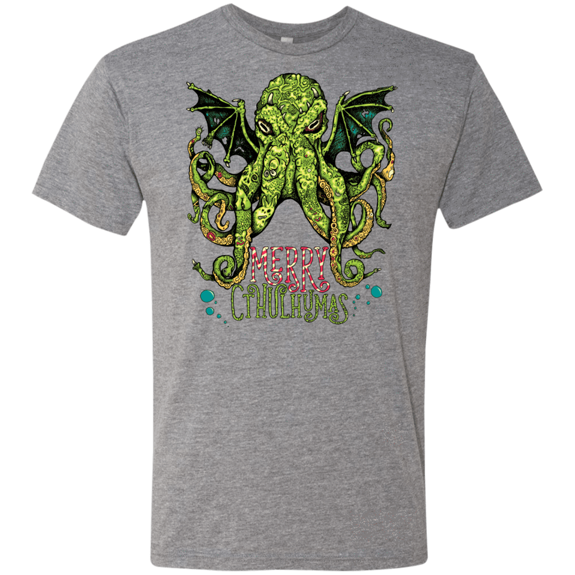 T-Shirts Premium Heather / Small Merry Cthulhumas Men's Triblend T-Shirt