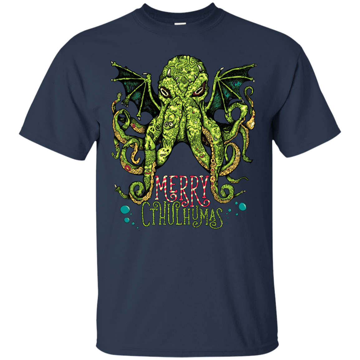 T-Shirts Navy / Small Merry Cthulhumas T-Shirt