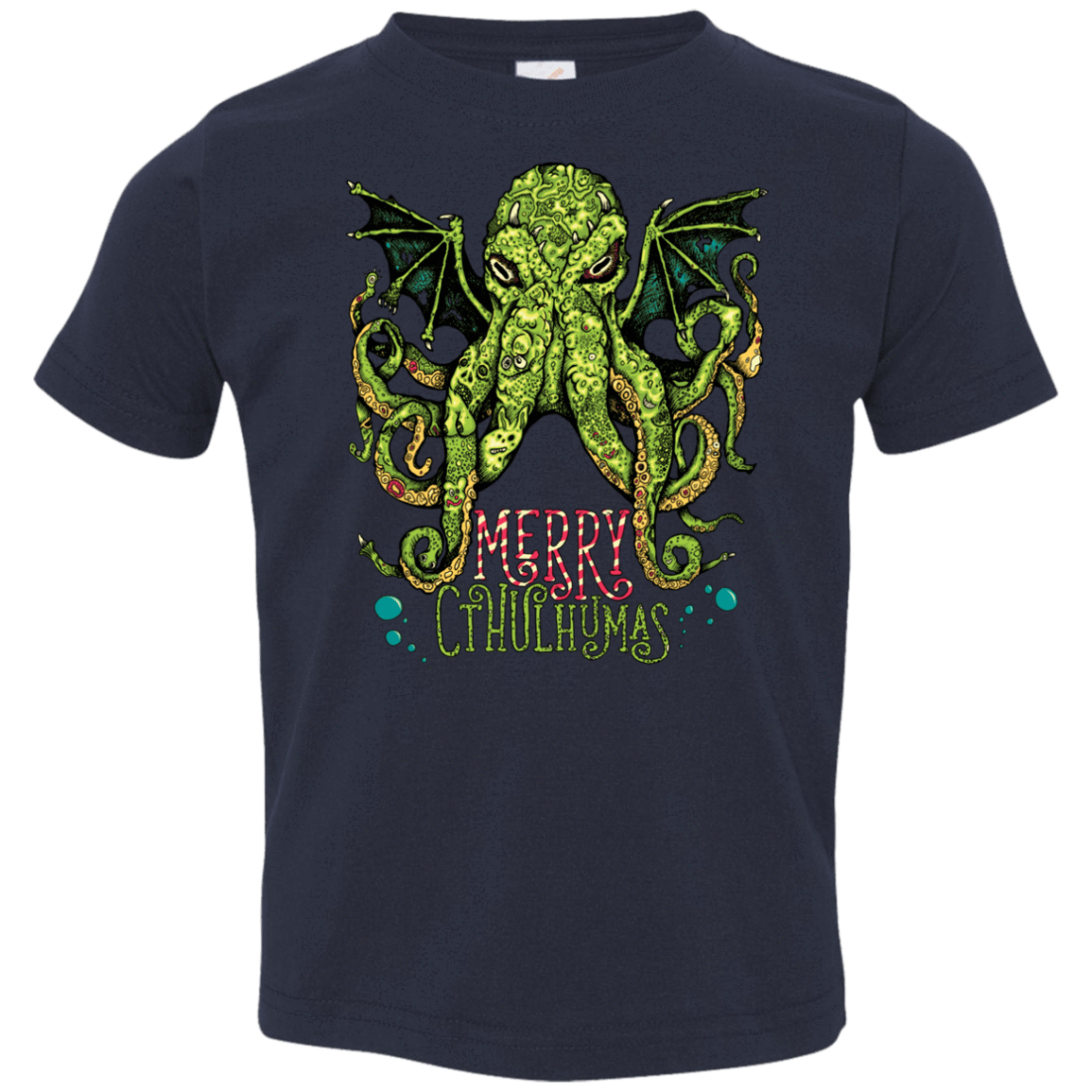 T-Shirts Navy / 2T Merry Cthulhumas Toddler Premium T-Shirt
