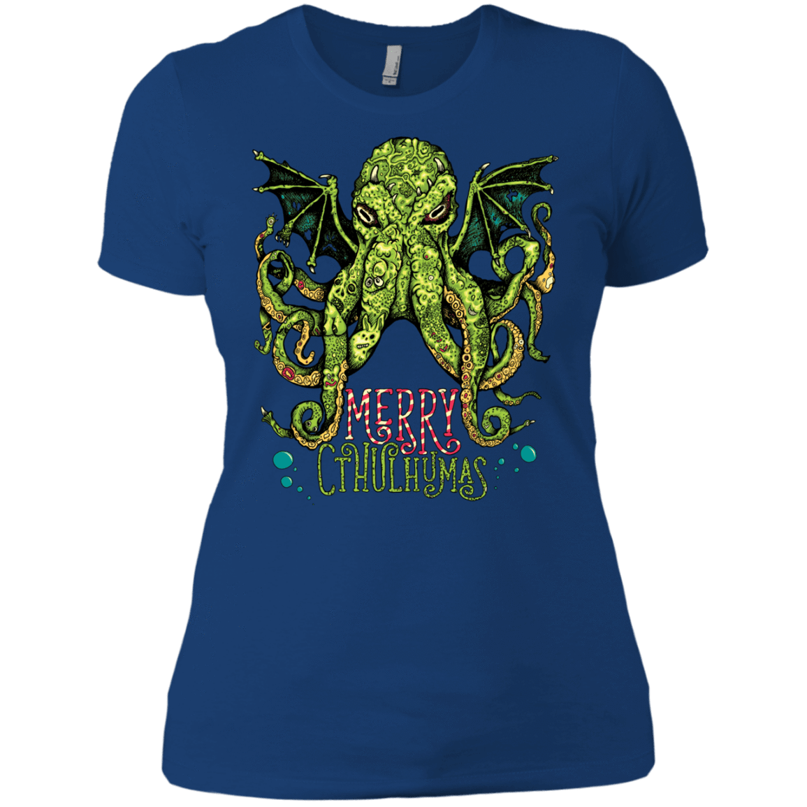 T-Shirts Royal / X-Small Merry Cthulhumas Women's Premium T-Shirt
