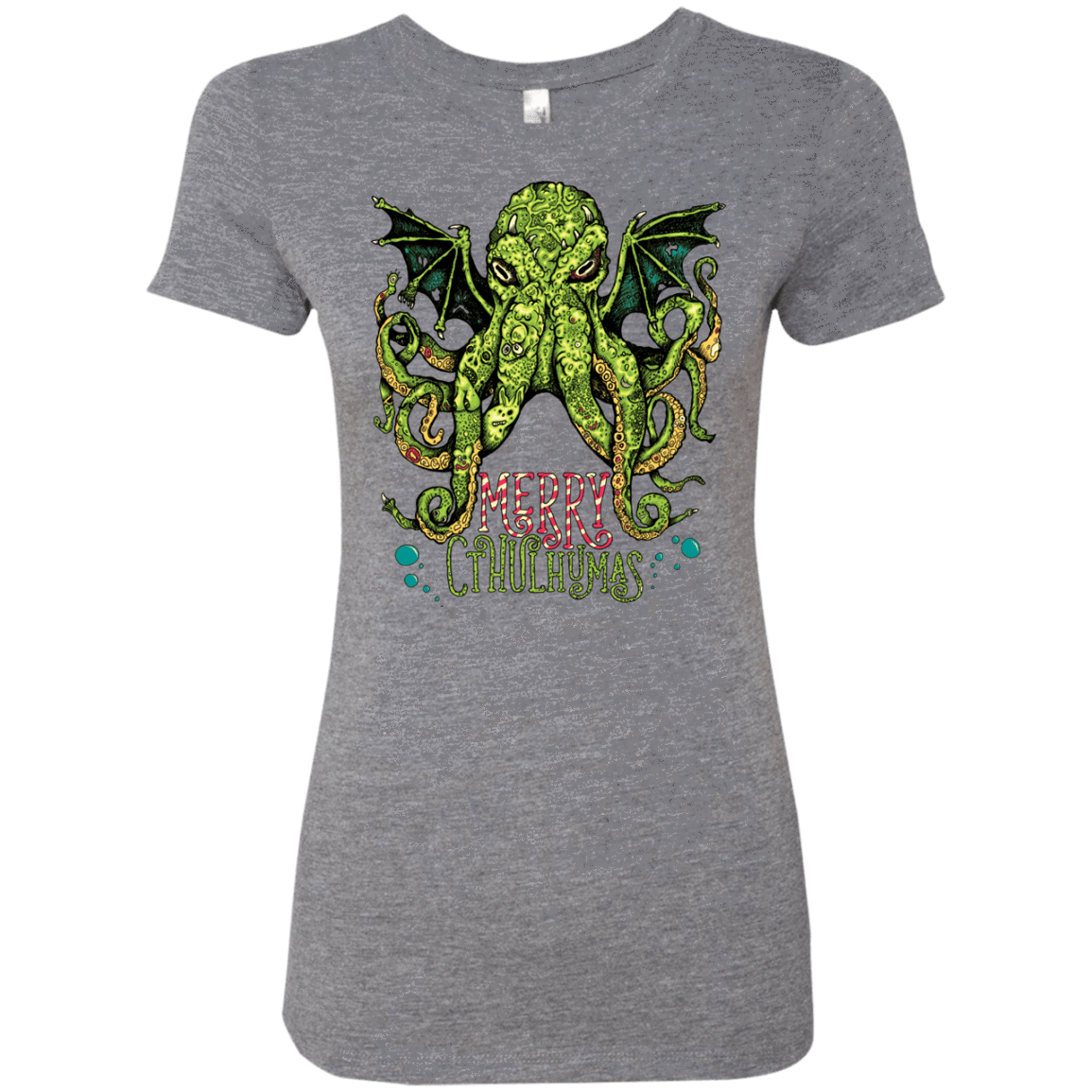 T-Shirts Premium Heather / Small Merry Cthulhumas Women's Triblend T-Shirt