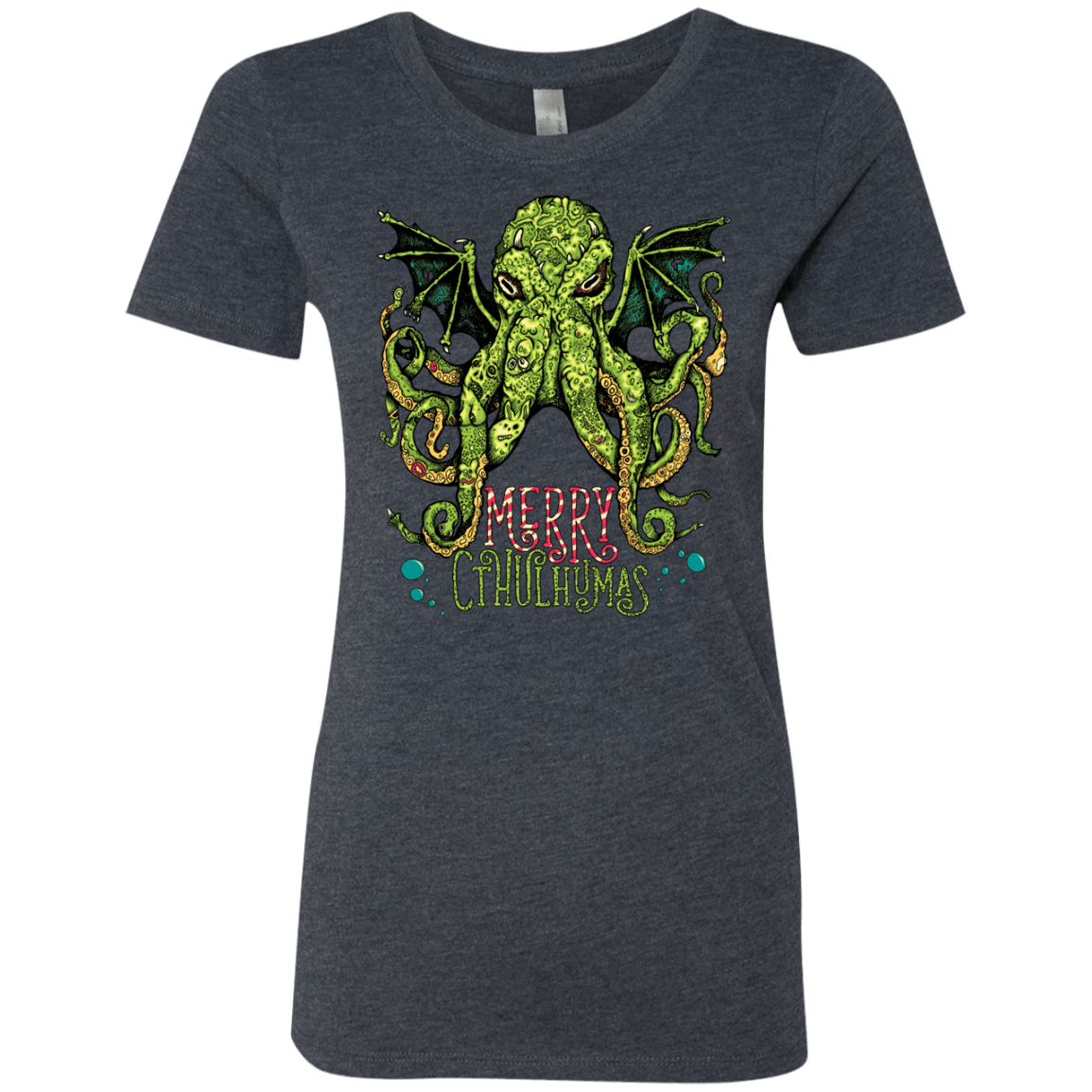 T-Shirts Vintage Navy / Small Merry Cthulhumas Women's Triblend T-Shirt