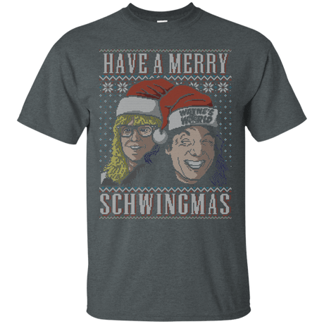 T-Shirts Dark Heather / S Merry Schwingmas T-Shirt