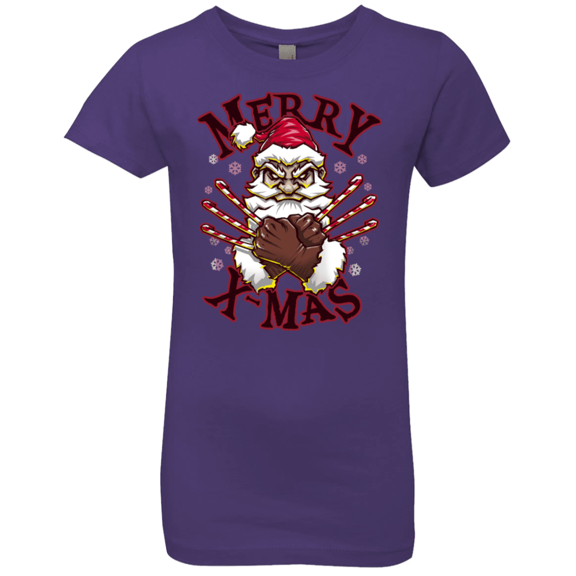 T-Shirts Purple Rush / YXS Merry X-Mas Girls Premium T-Shirt