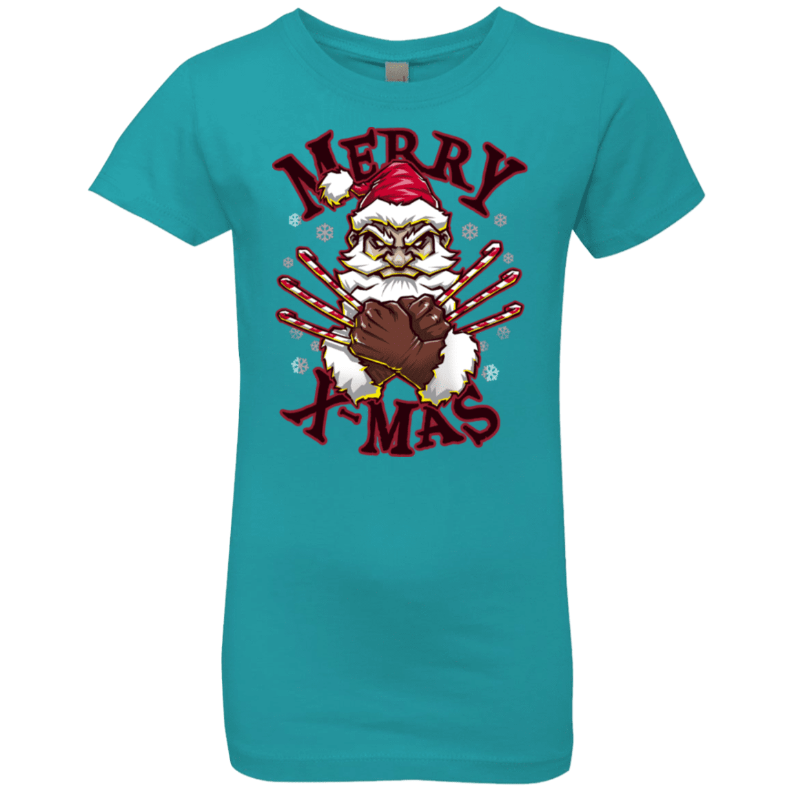 T-Shirts Tahiti Blue / YXS Merry X-Mas Girls Premium T-Shirt