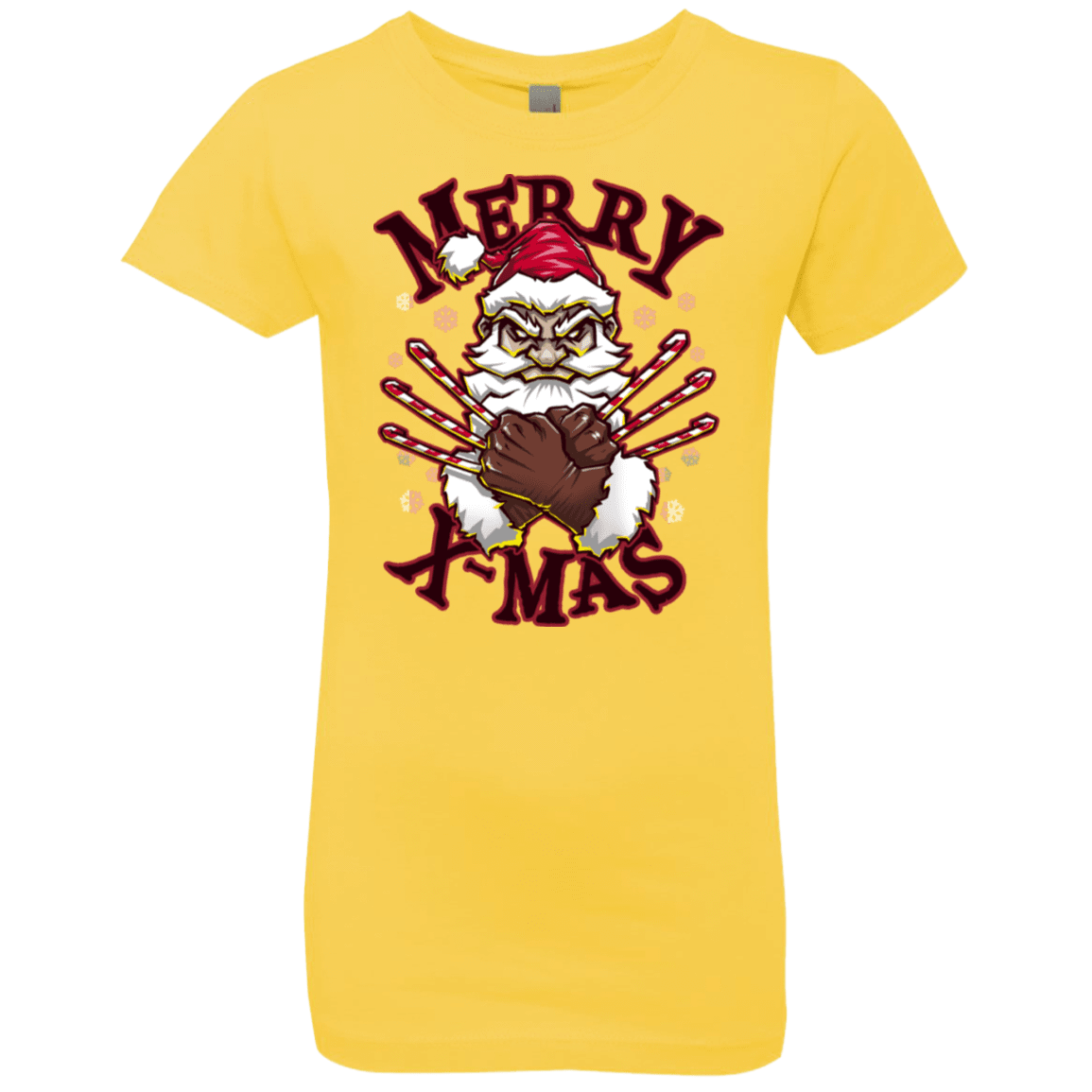 T-Shirts Vibrant Yellow / YXS Merry X-Mas Girls Premium T-Shirt