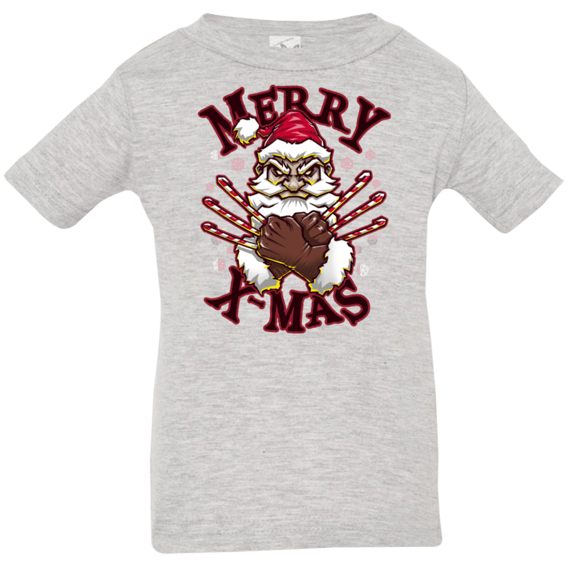 T-Shirts Heather Grey / 6 Months Merry X-Mas Infant Premium T-Shirt