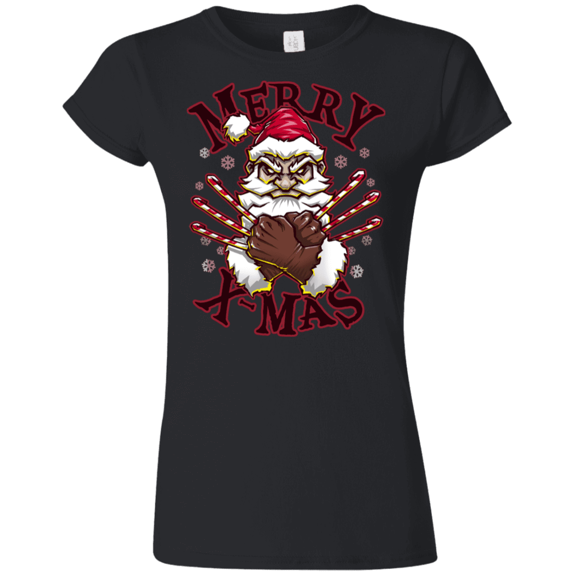 T-Shirts Black / S Merry X-Mas Junior Slimmer-Fit T-Shirt