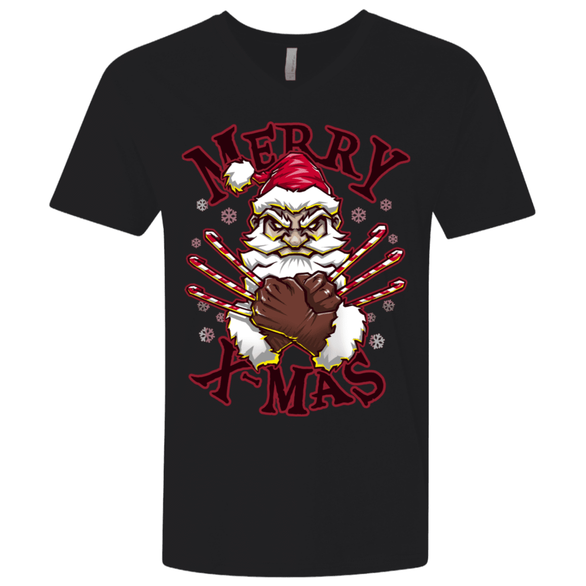 T-Shirts Black / X-Small Merry X-Mas Men's Premium V-Neck