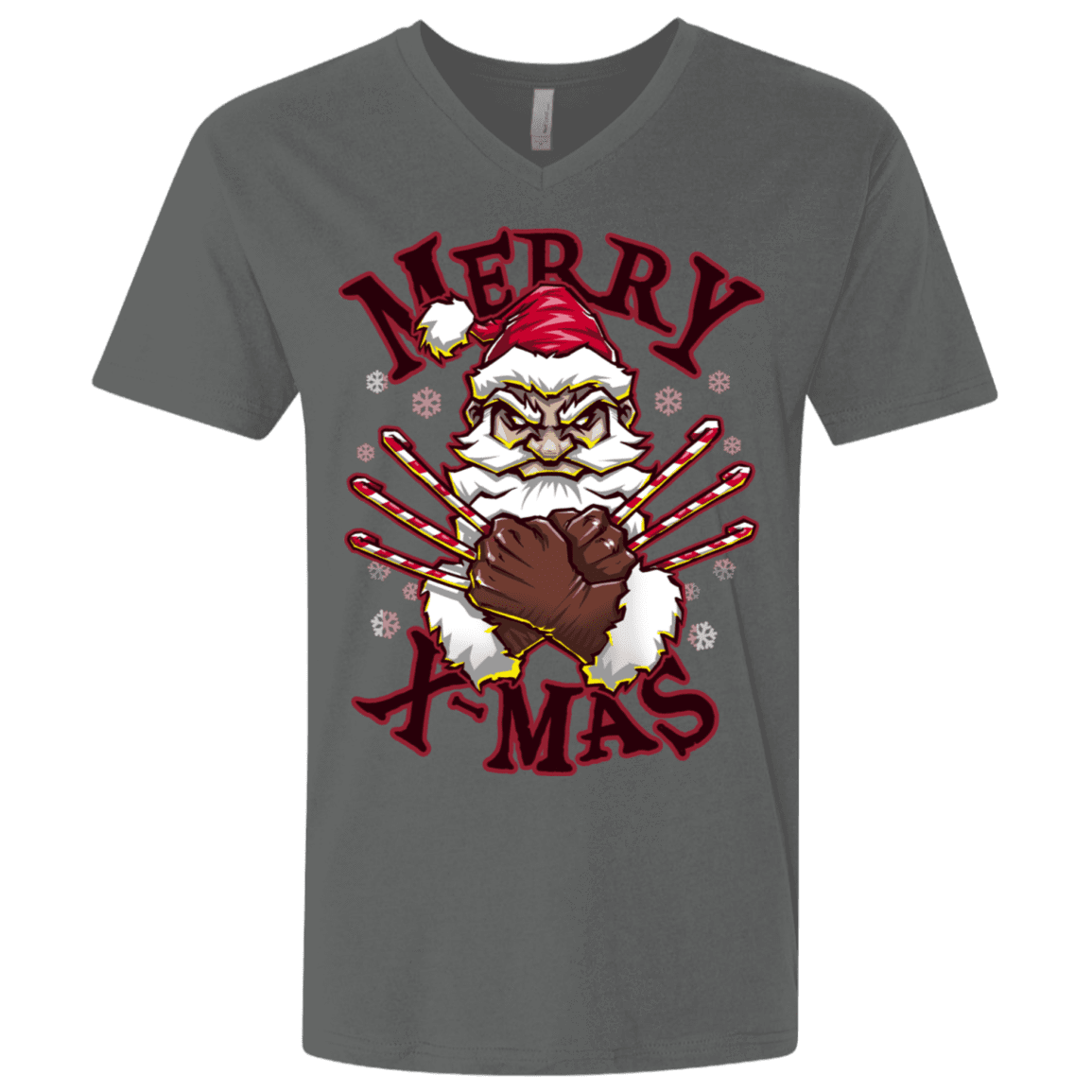 T-Shirts Heavy Metal / X-Small Merry X-Mas Men's Premium V-Neck
