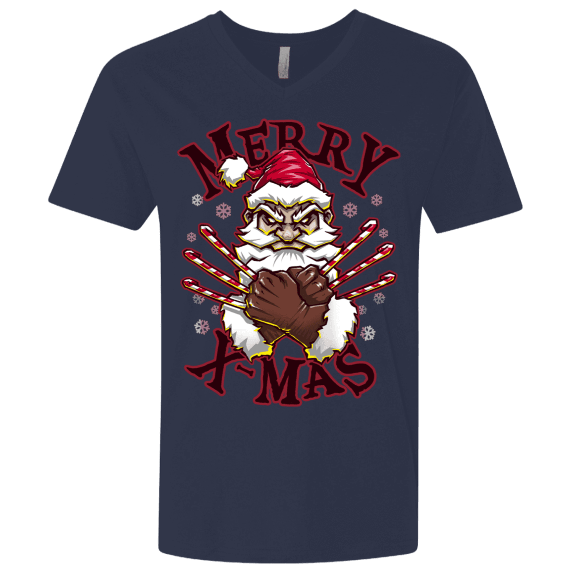T-Shirts Midnight Navy / X-Small Merry X-Mas Men's Premium V-Neck