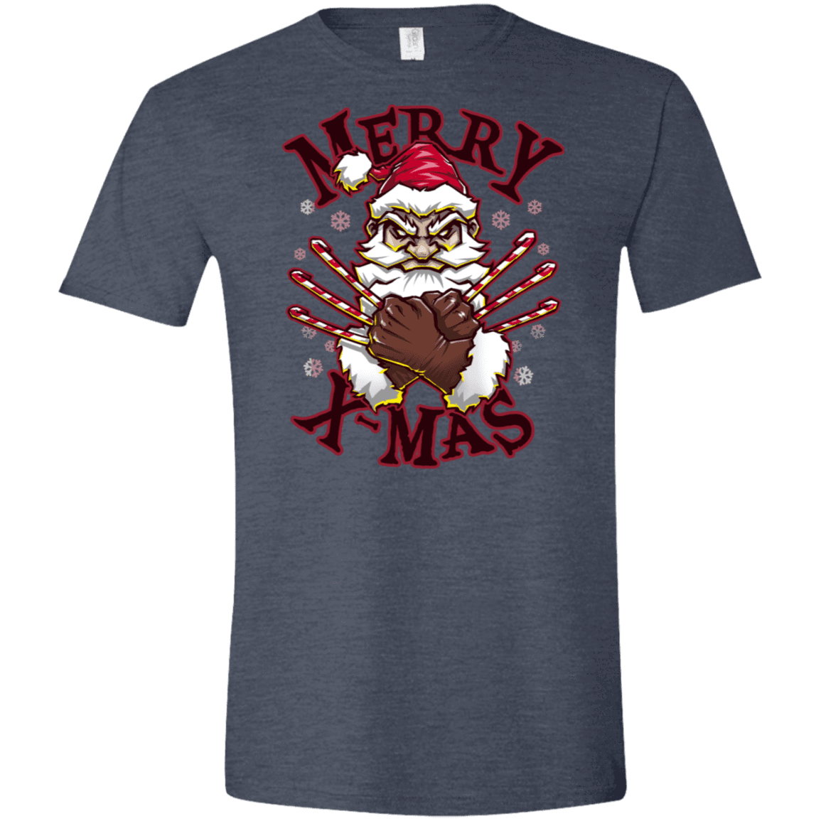 T-Shirts Heather Navy / S Merry X-Mas Men's Semi-Fitted Softstyle