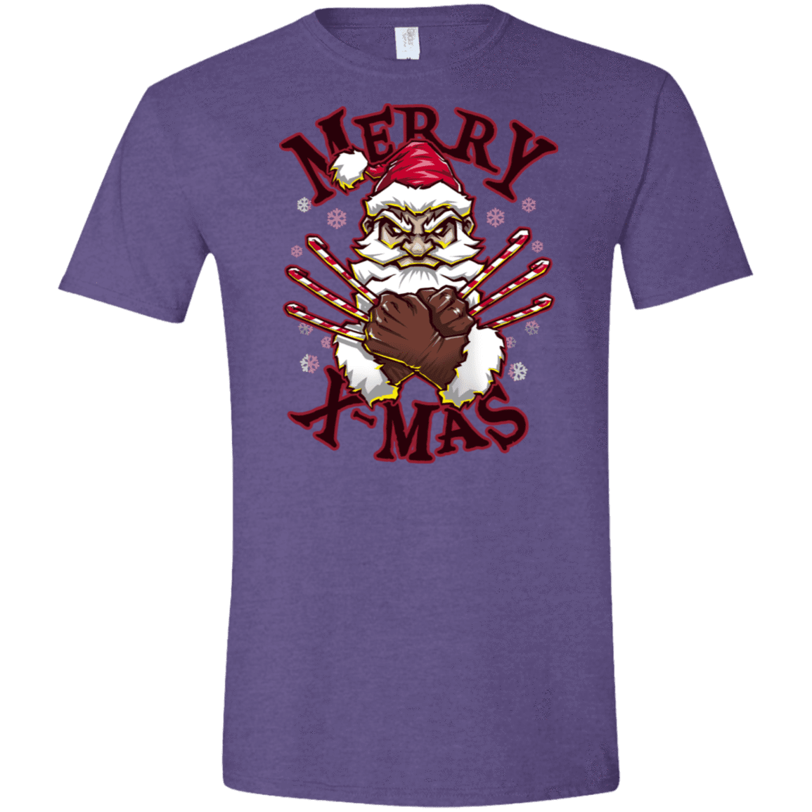 T-Shirts Heather Purple / S Merry X-Mas Men's Semi-Fitted Softstyle
