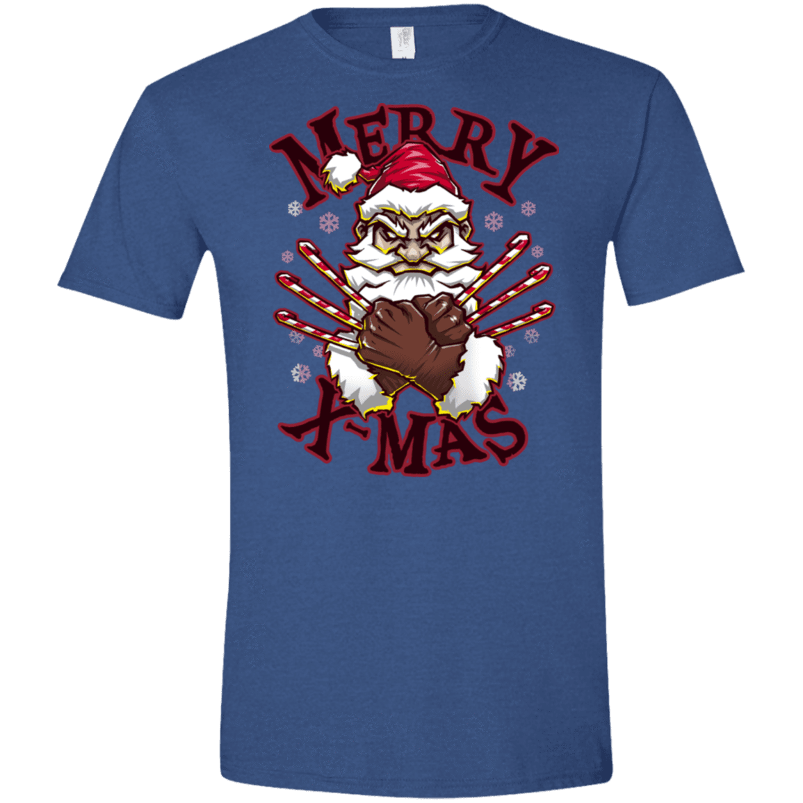 T-Shirts Heather Royal / X-Small Merry X-Mas Men's Semi-Fitted Softstyle