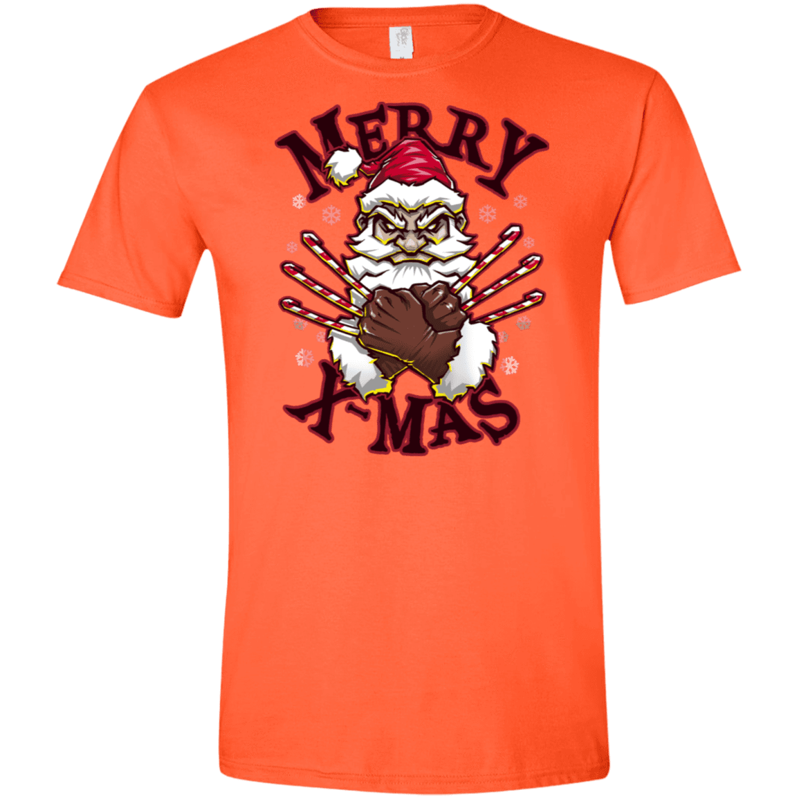 T-Shirts Orange / S Merry X-Mas Men's Semi-Fitted Softstyle