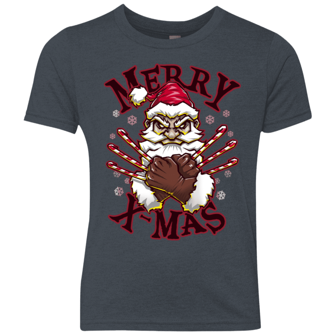 T-Shirts Vintage Navy / YXS Merry X-Mas Youth Triblend T-Shirt