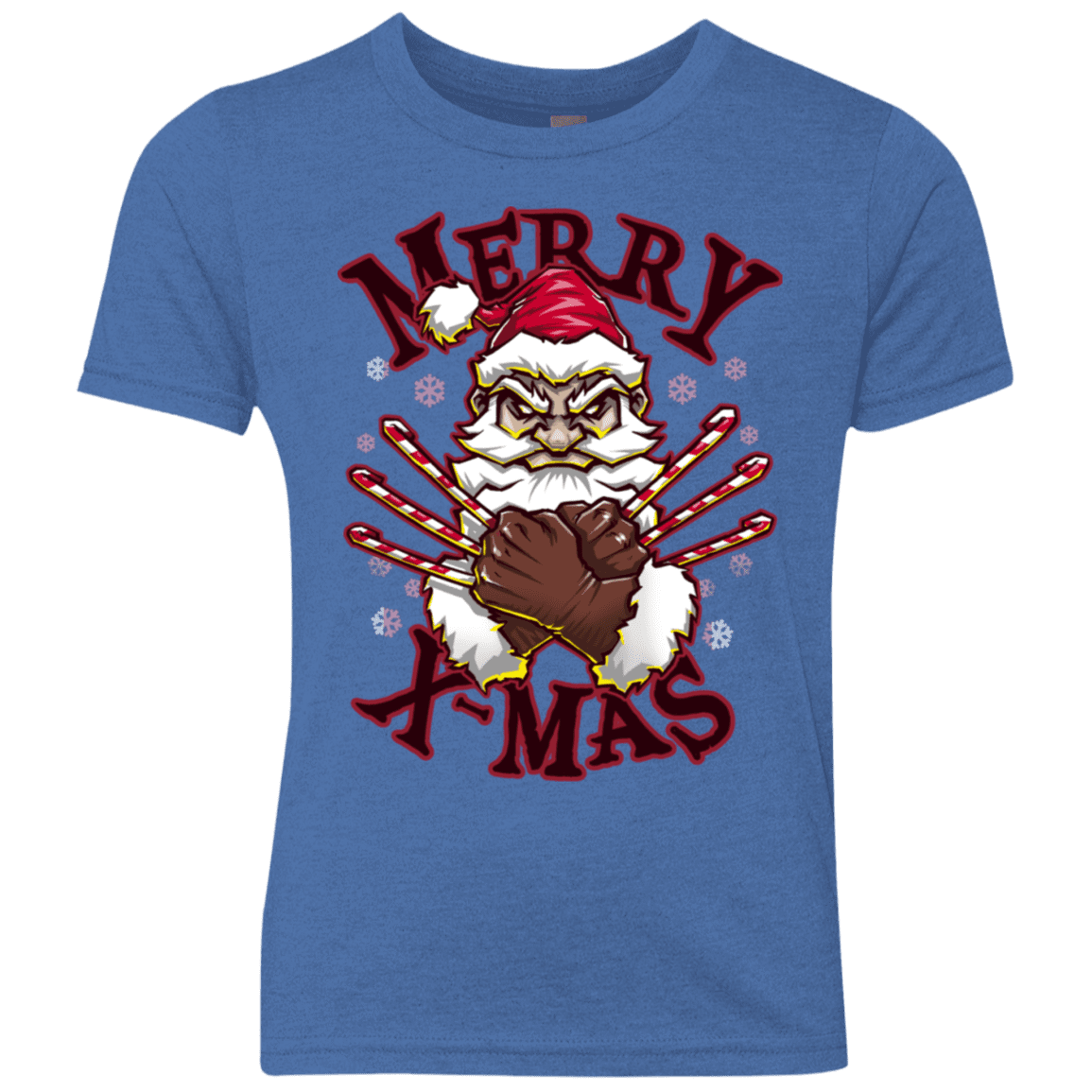 T-Shirts Vintage Royal / YXS Merry X-Mas Youth Triblend T-Shirt