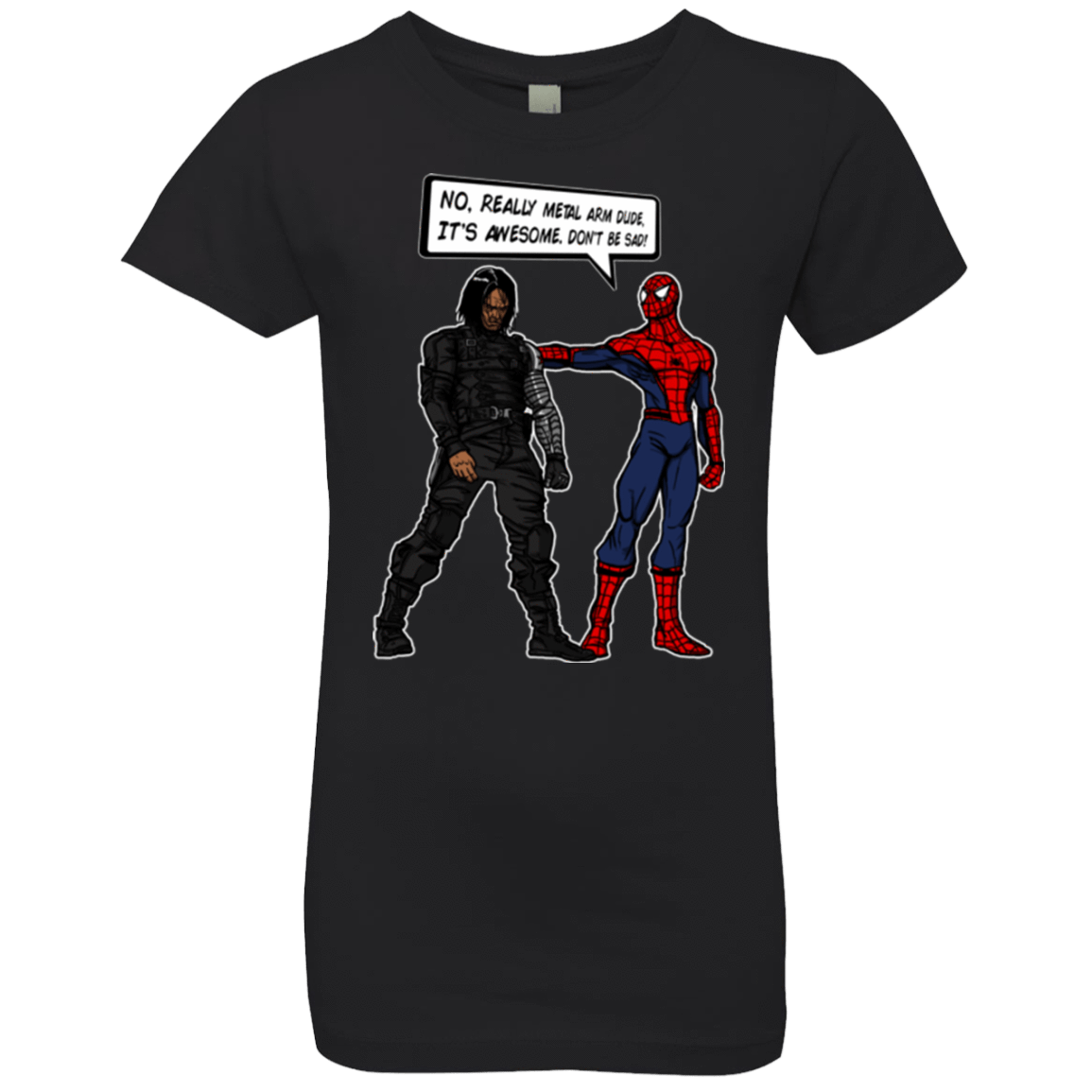 T-Shirts Black / YXS Metal Arm Dude Girls Premium T-Shirt