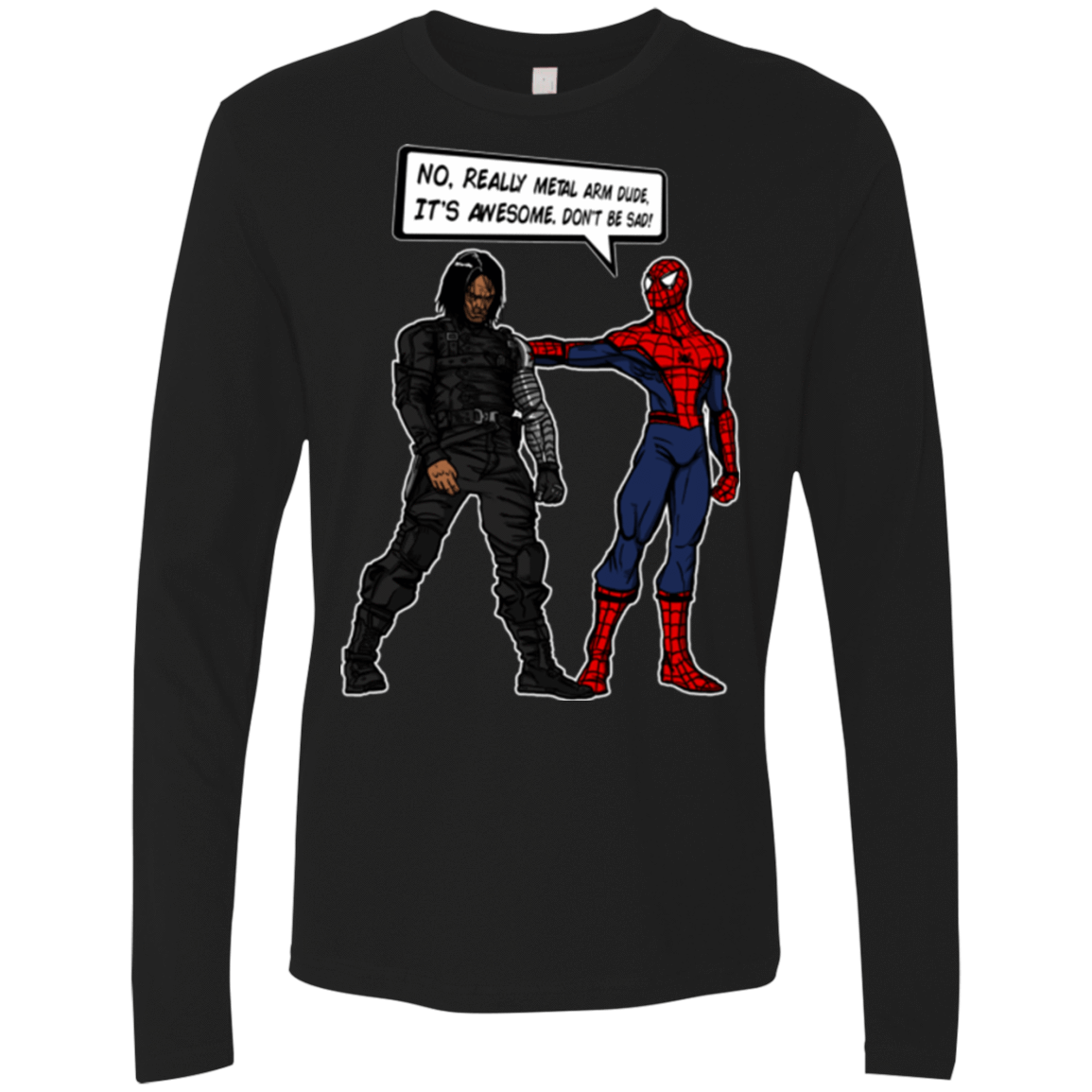 T-Shirts Black / Small Metal Arm Dude Men's Premium Long Sleeve