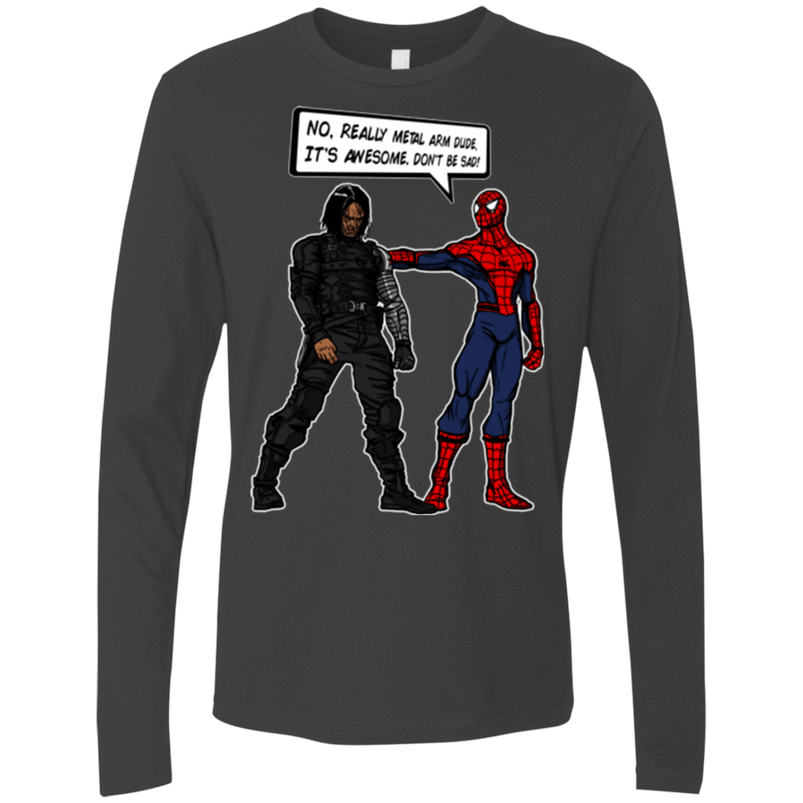 T-Shirts Heavy Metal / Small Metal Arm Dude Men's Premium Long Sleeve