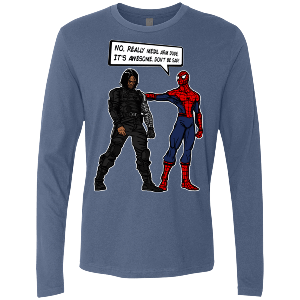 T-Shirts Indigo / Small Metal Arm Dude Men's Premium Long Sleeve