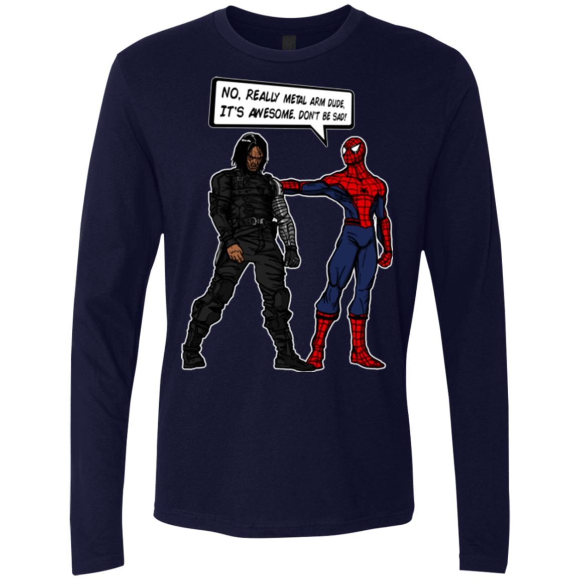 T-Shirts Midnight Navy / Small Metal Arm Dude Men's Premium Long Sleeve