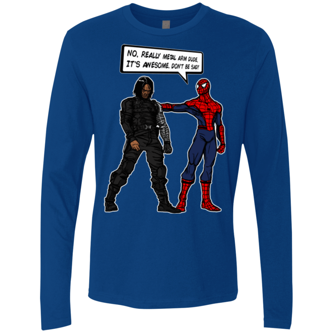 T-Shirts Royal / Small Metal Arm Dude Men's Premium Long Sleeve