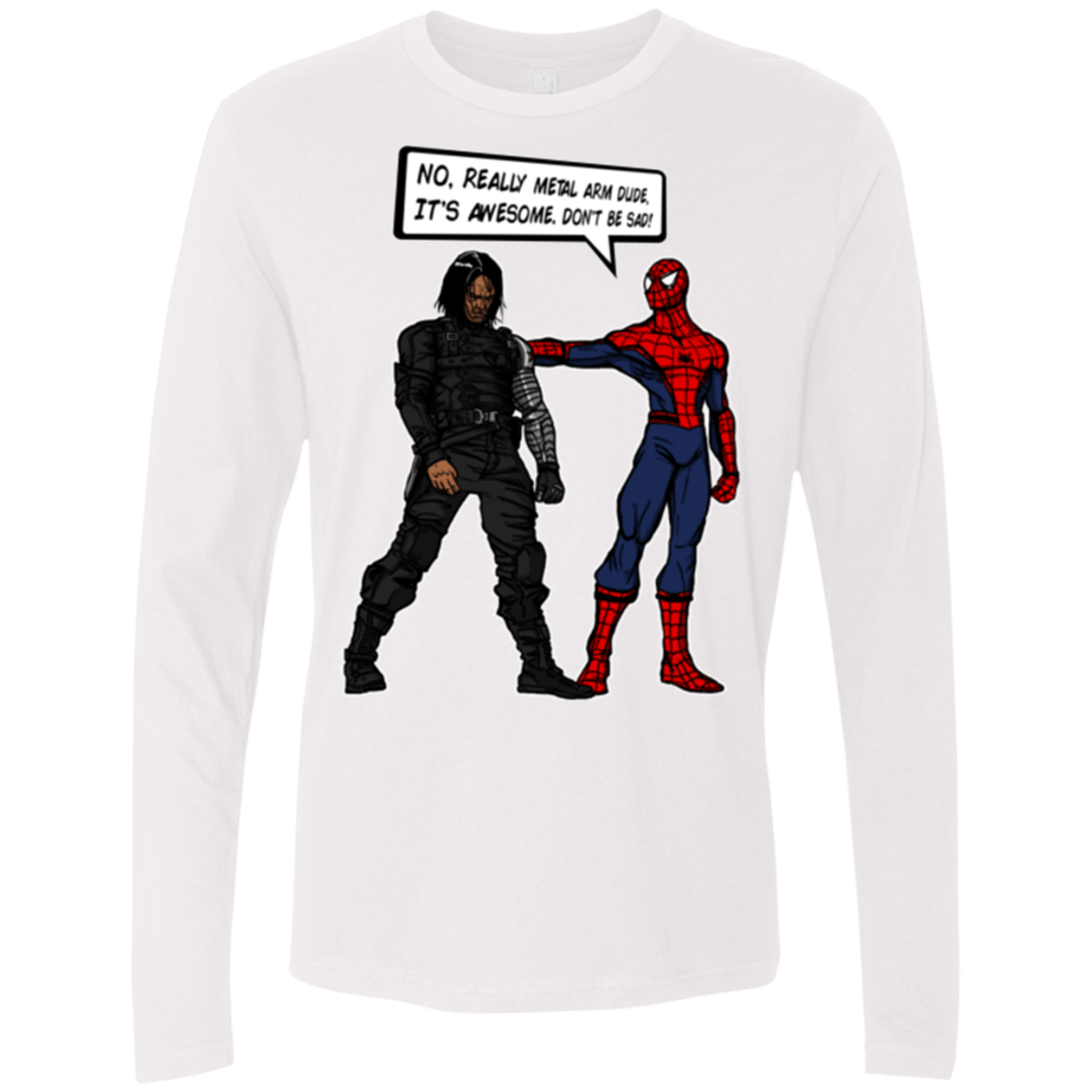 T-Shirts White / Small Metal Arm Dude Men's Premium Long Sleeve